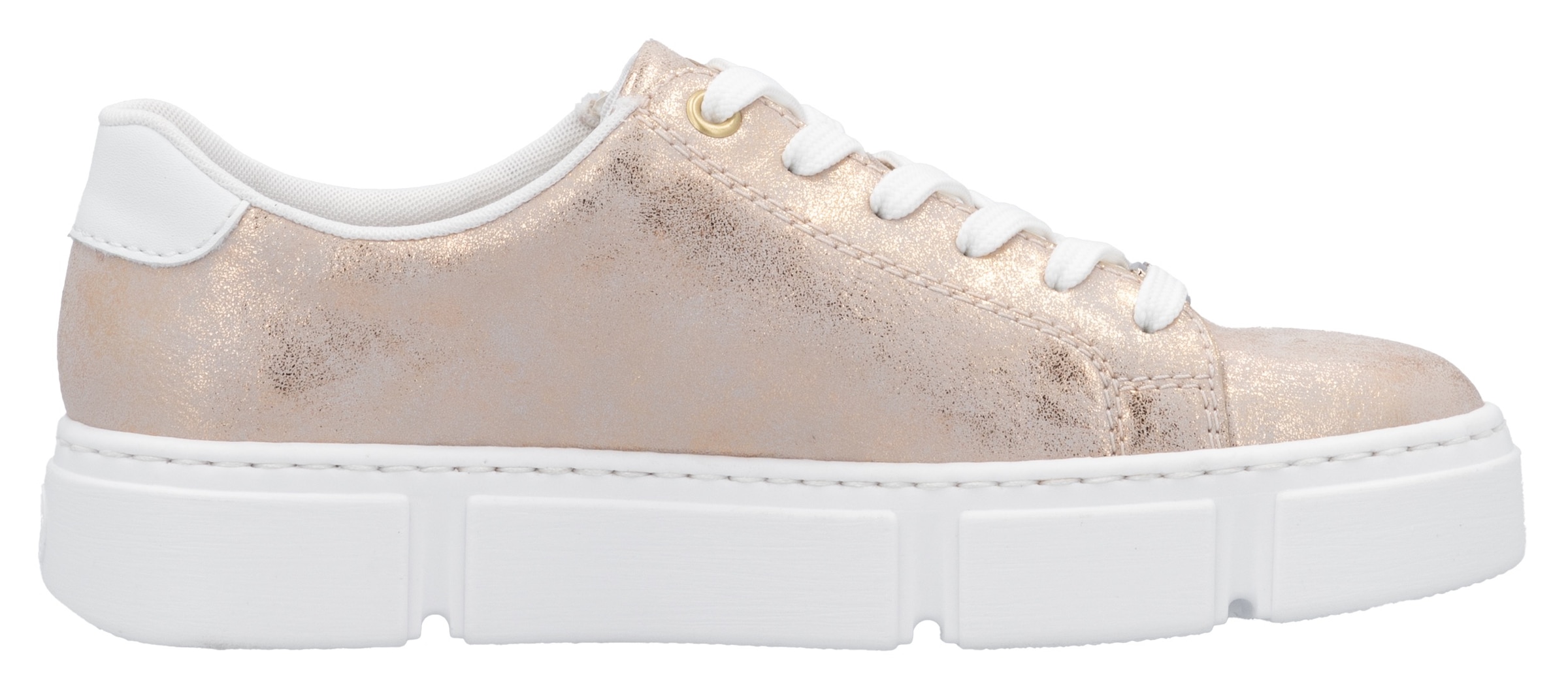 Rieker Plateausneaker, Freizeitschuh, Halbschuh, Schnürschuh mit Reißverschluss