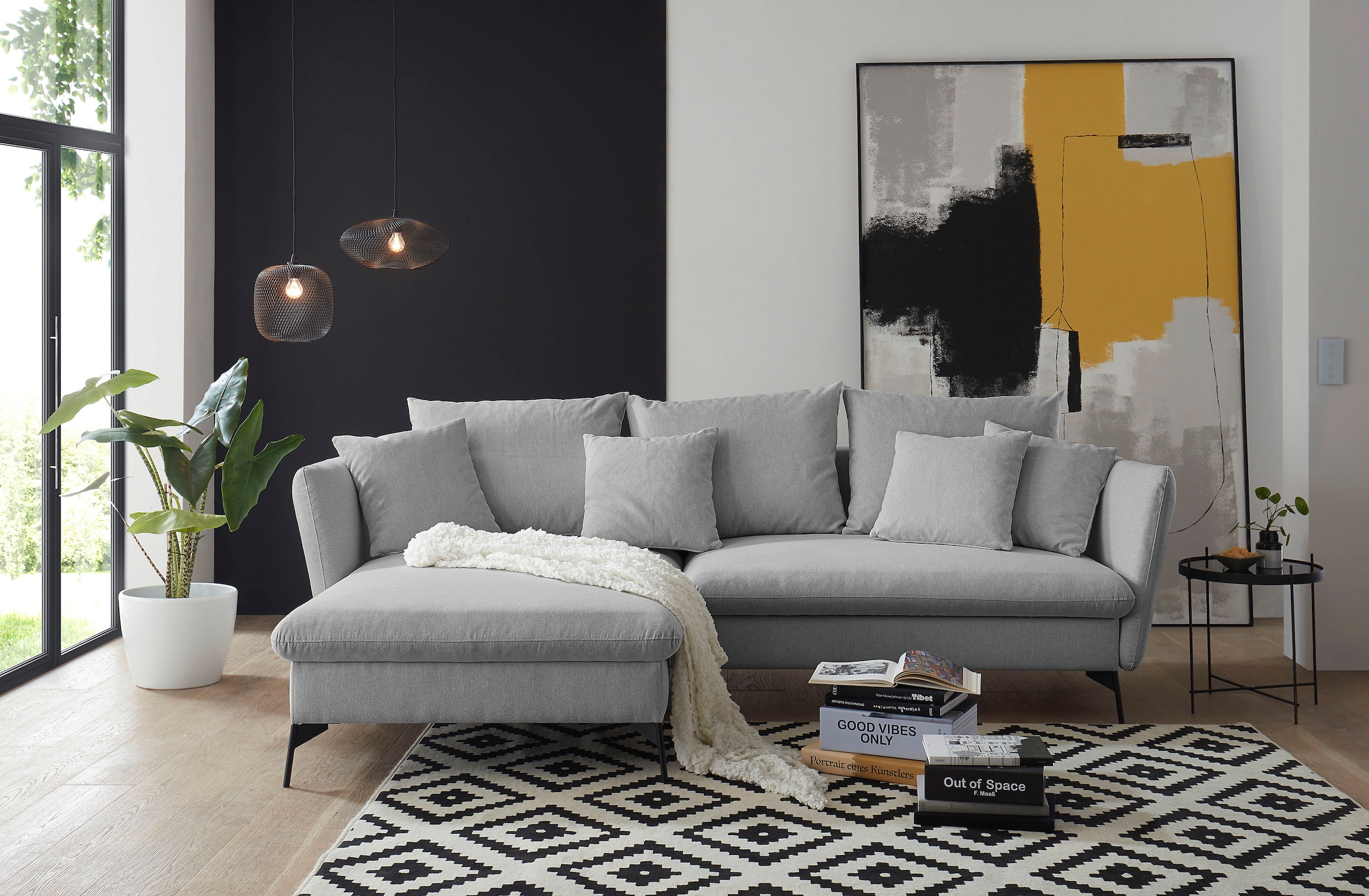 Bettfunktion Ecksofa »LIVORNO«, | BAUR und Bettkasten mit bestellen andas