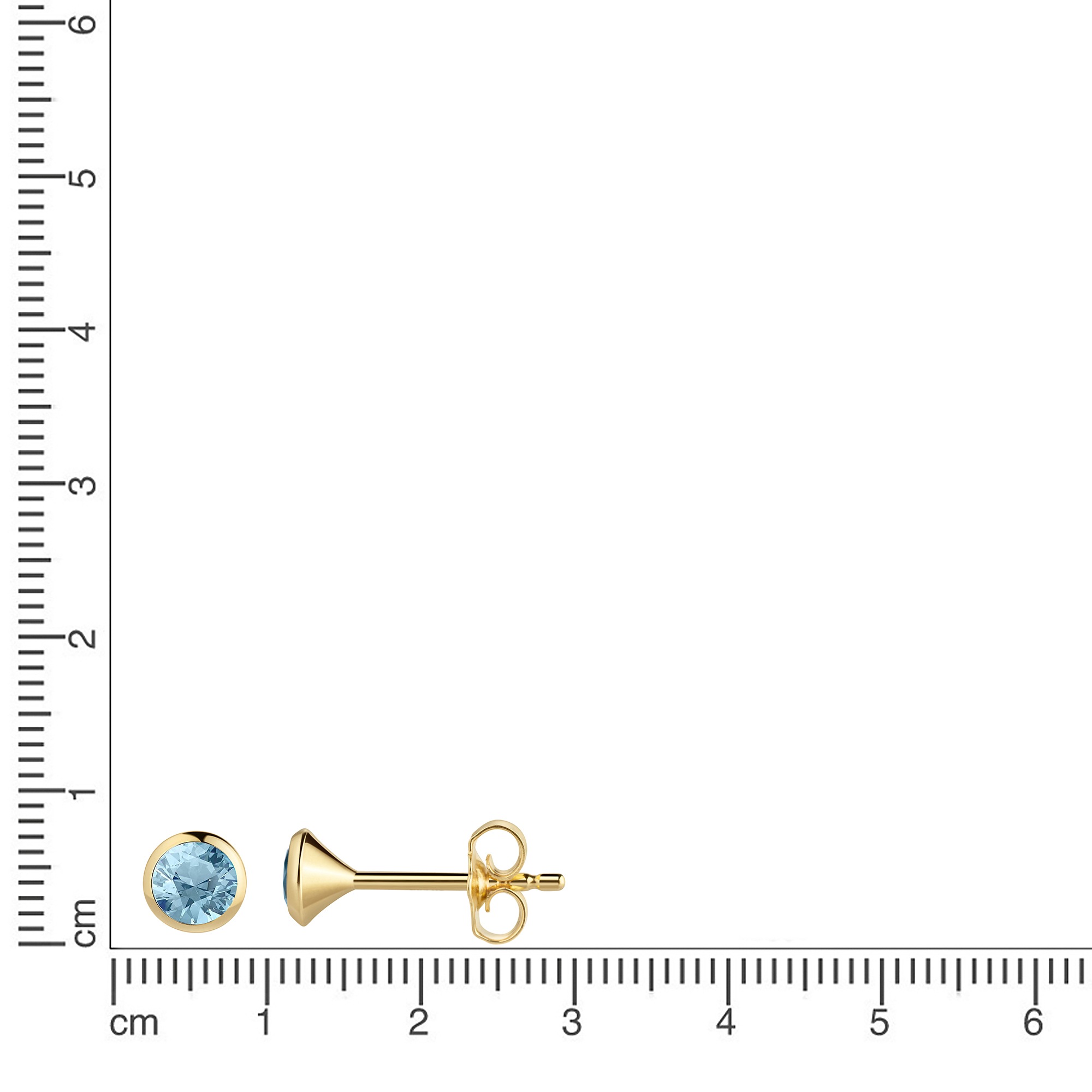 Vivance Paar Ohrstecker »585/- Gelbgold Blautopas«