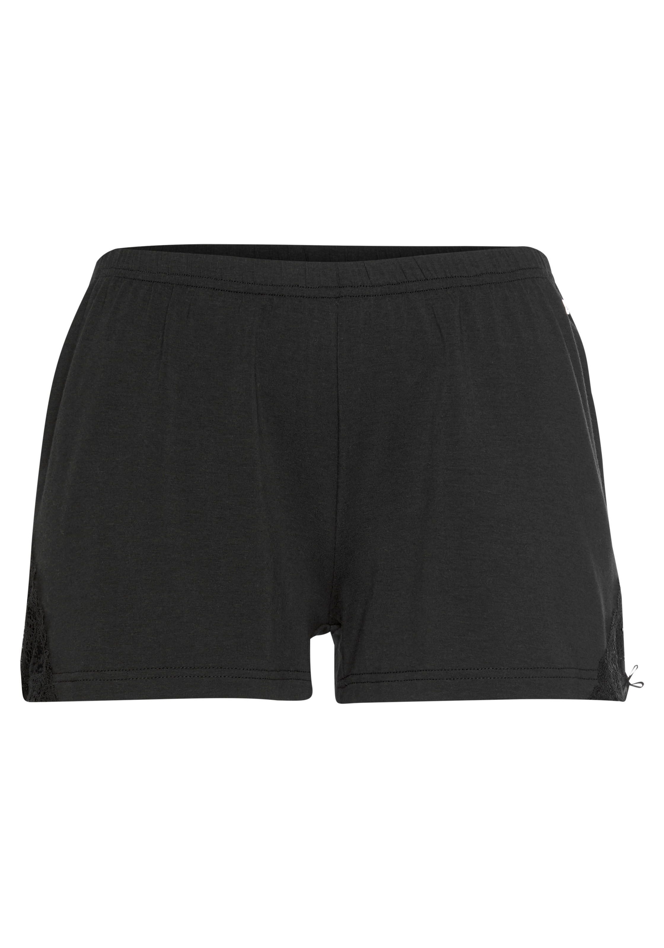 LASCANA Shorts, mit Spitzeneinsätzen