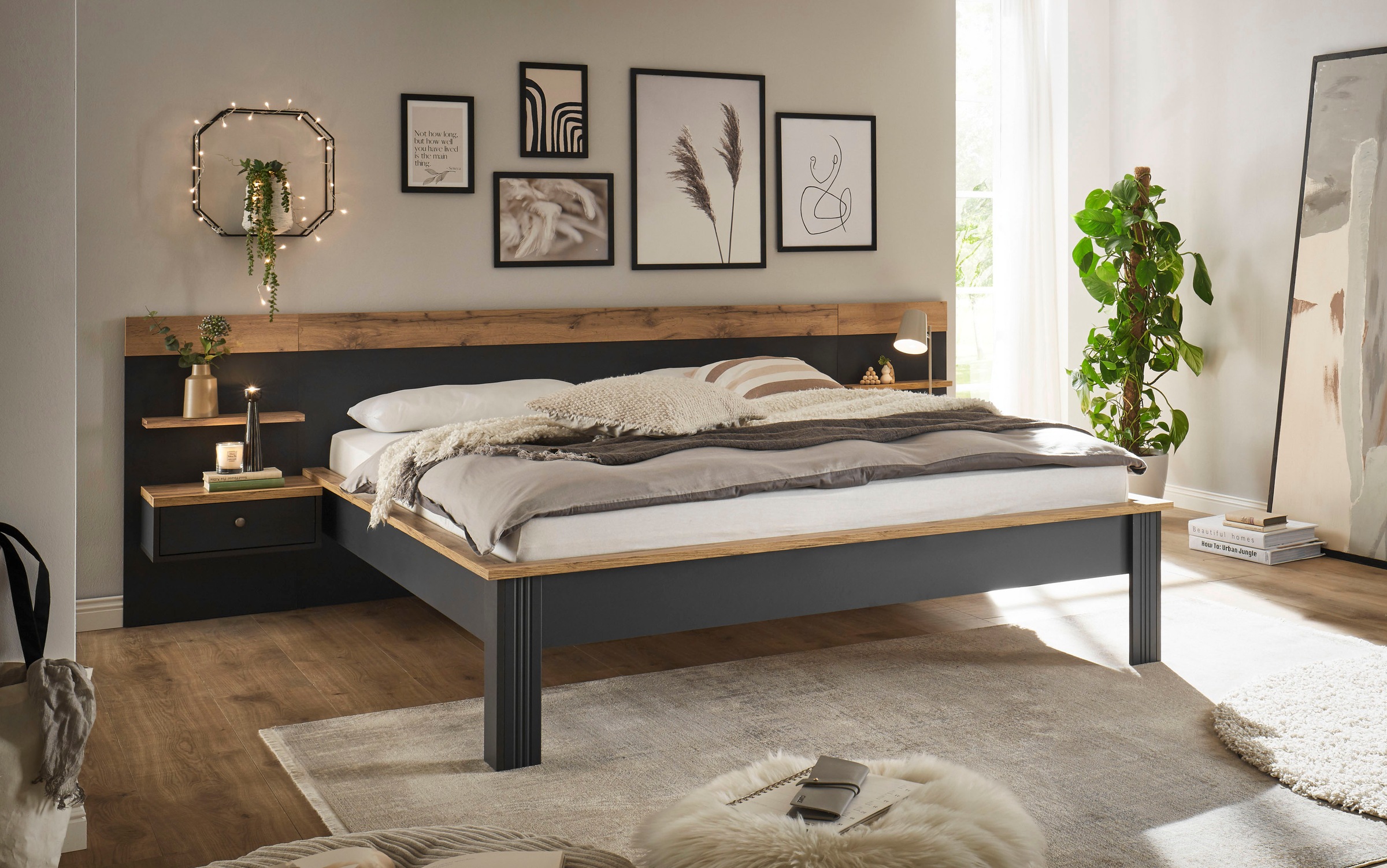 OTTO home Schlafzimmer-Set "Westminster" Bett Liegefläche 180/200cm und 2 W günstig online kaufen