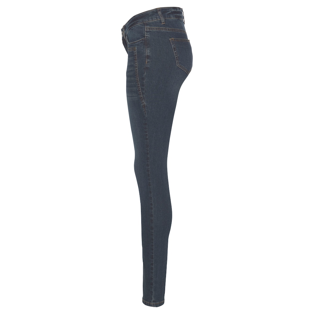 Arizona Skinny-fit-Jeans »mit Keileinsätzen«, Low Waist