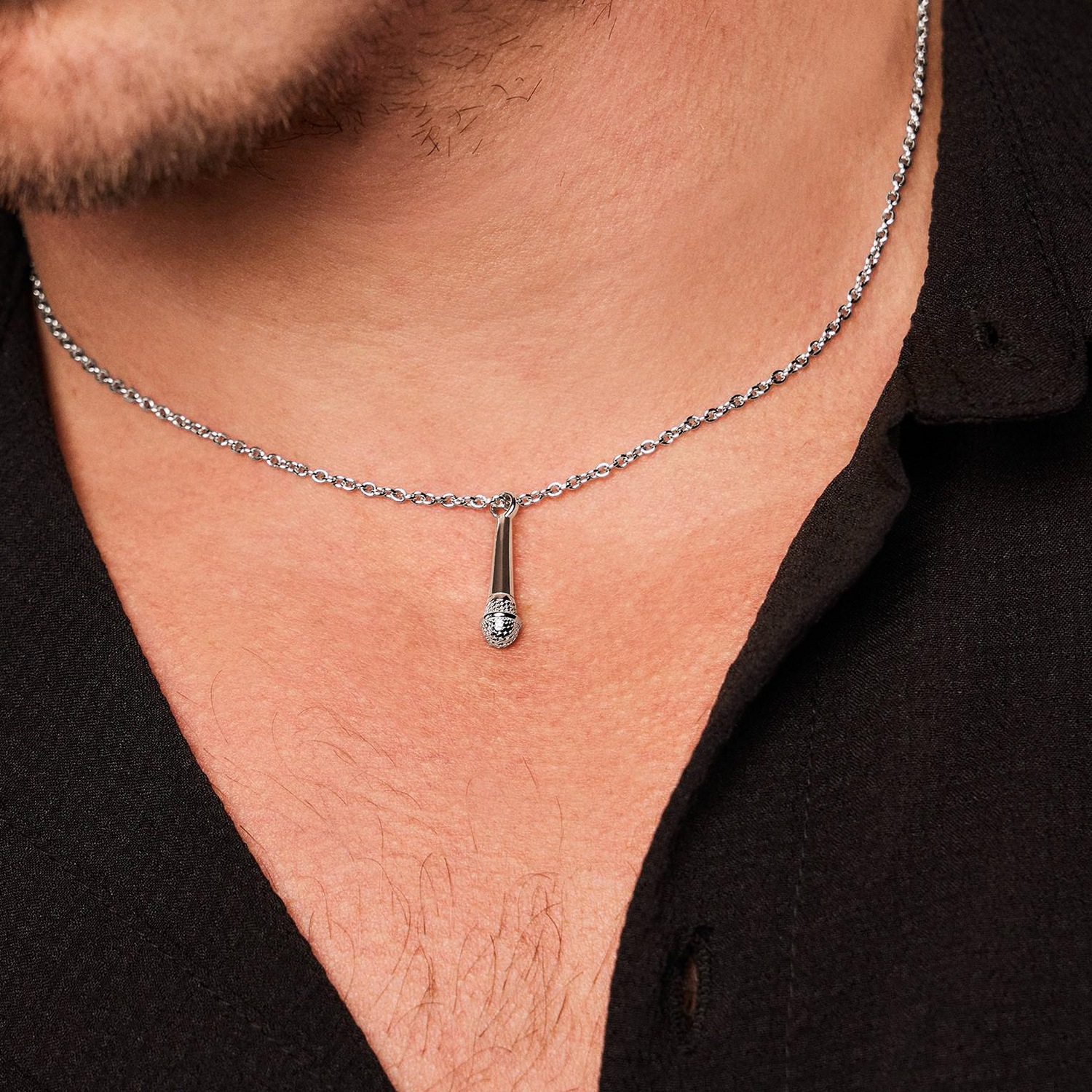 Amor Kette mit Anhänger »Scorpions by Amor, Mikrofon-Design«