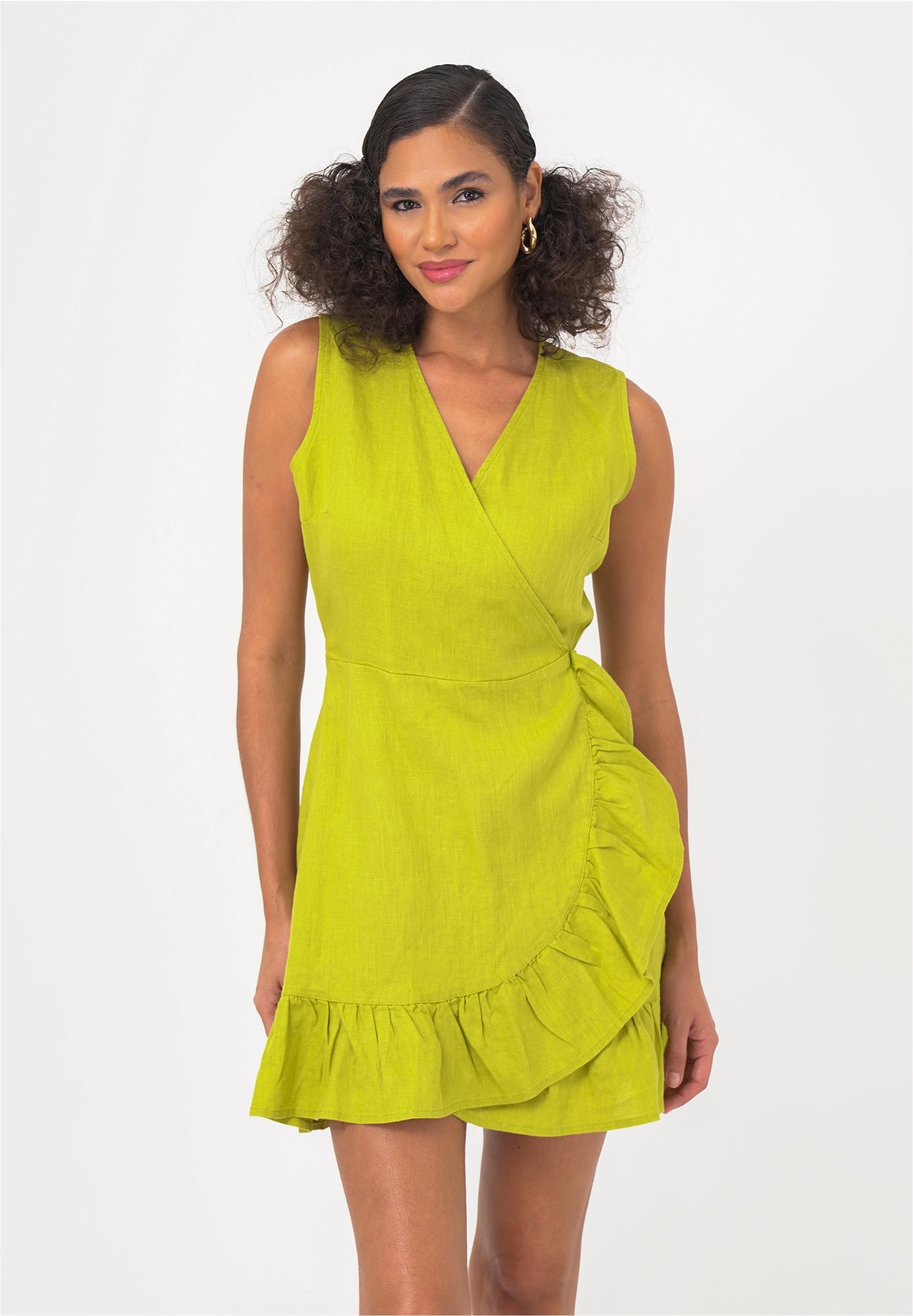 Thumbnail - freshlions Jerseykleid "Mailinda" 1 Stk. tlg. im eleganten Wickel-Design