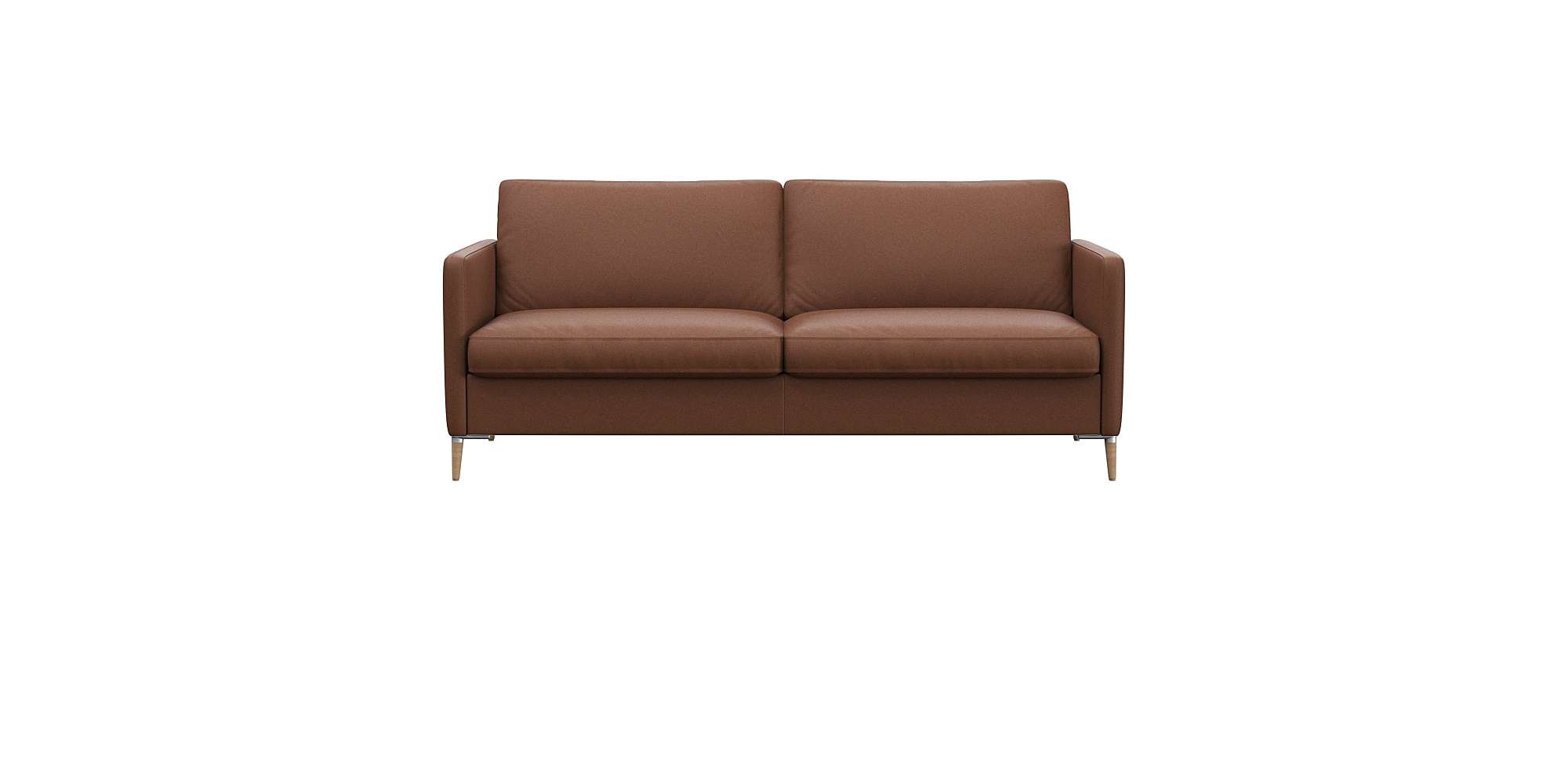 FLEXLUX 2,5-Sitzer "Fiore, super bequem durch Kaltschaum im Sitz" schmale Armlehnen, Füße Alu+ Eiche