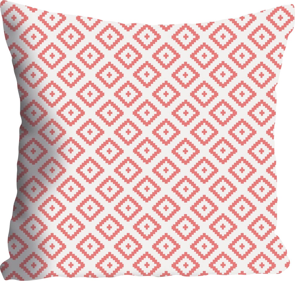 queence Dekokissen »Nina«, Kissenhülle,kleine Quadrate,Gelb,Muster,Modern,Geometrisch,Fröhlich