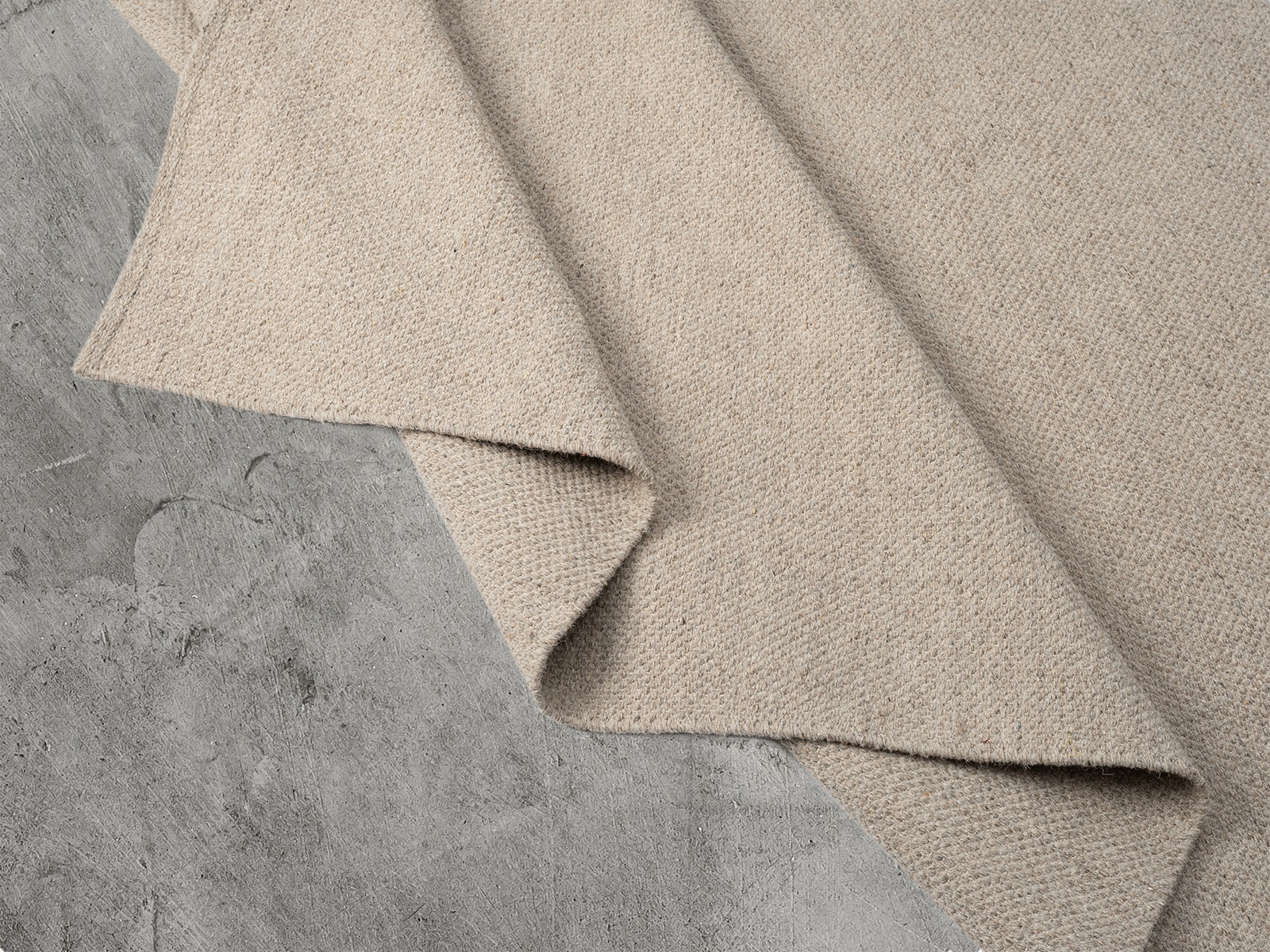 the carpet Teppich »Boho Nature Wool«, rund, Natur Wool Handgewebter Wollteppich skandinavischen Boho-Look