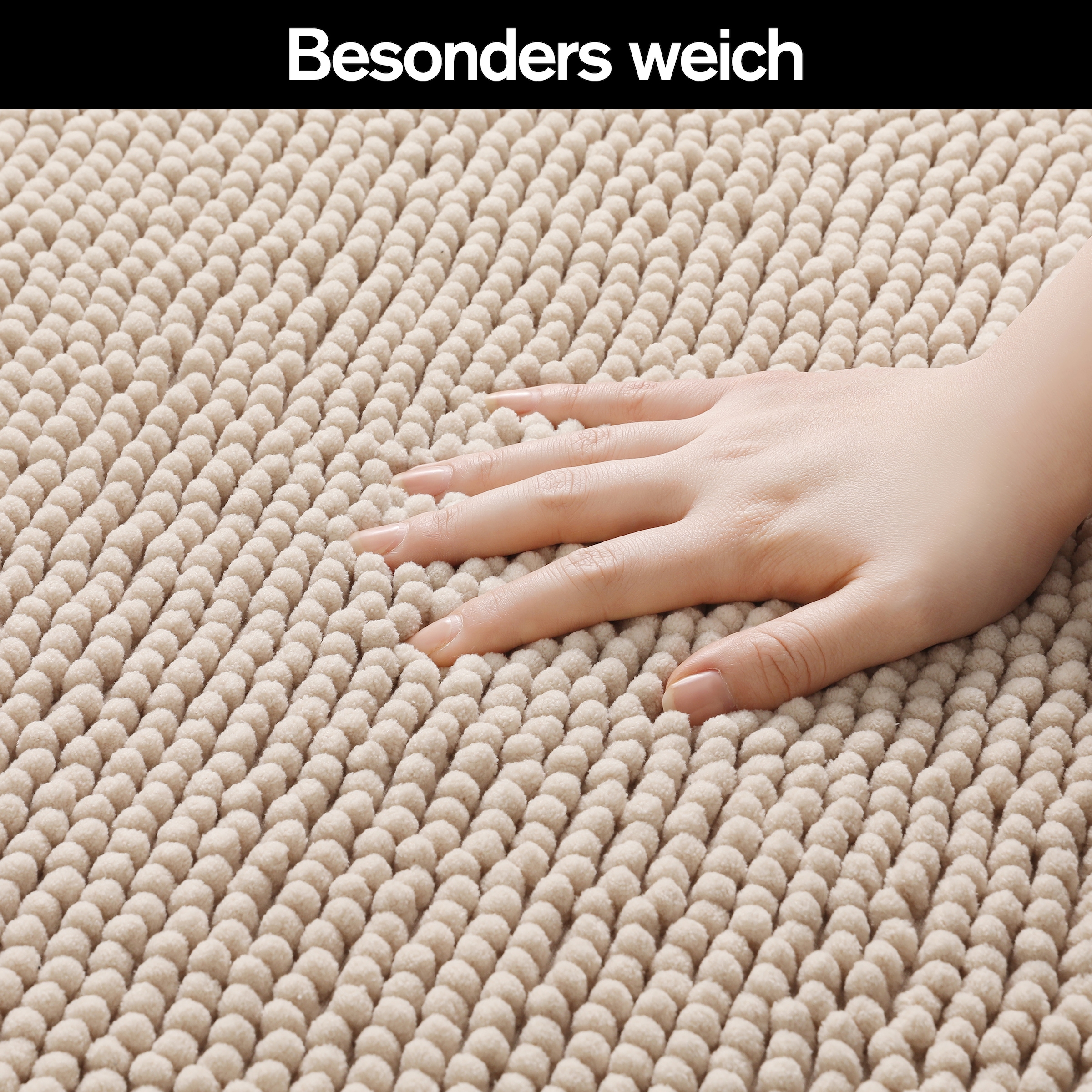 my home Badematte »Vanessa Chenille, Badvorleger, Badezimmer Teppich, Duschvorleger«, beidseitig nutzbar-strapazierfähig-fußbodenheizungsgeeignet-schnell trocknend, Uni Farben, besonders weich, rechteckig