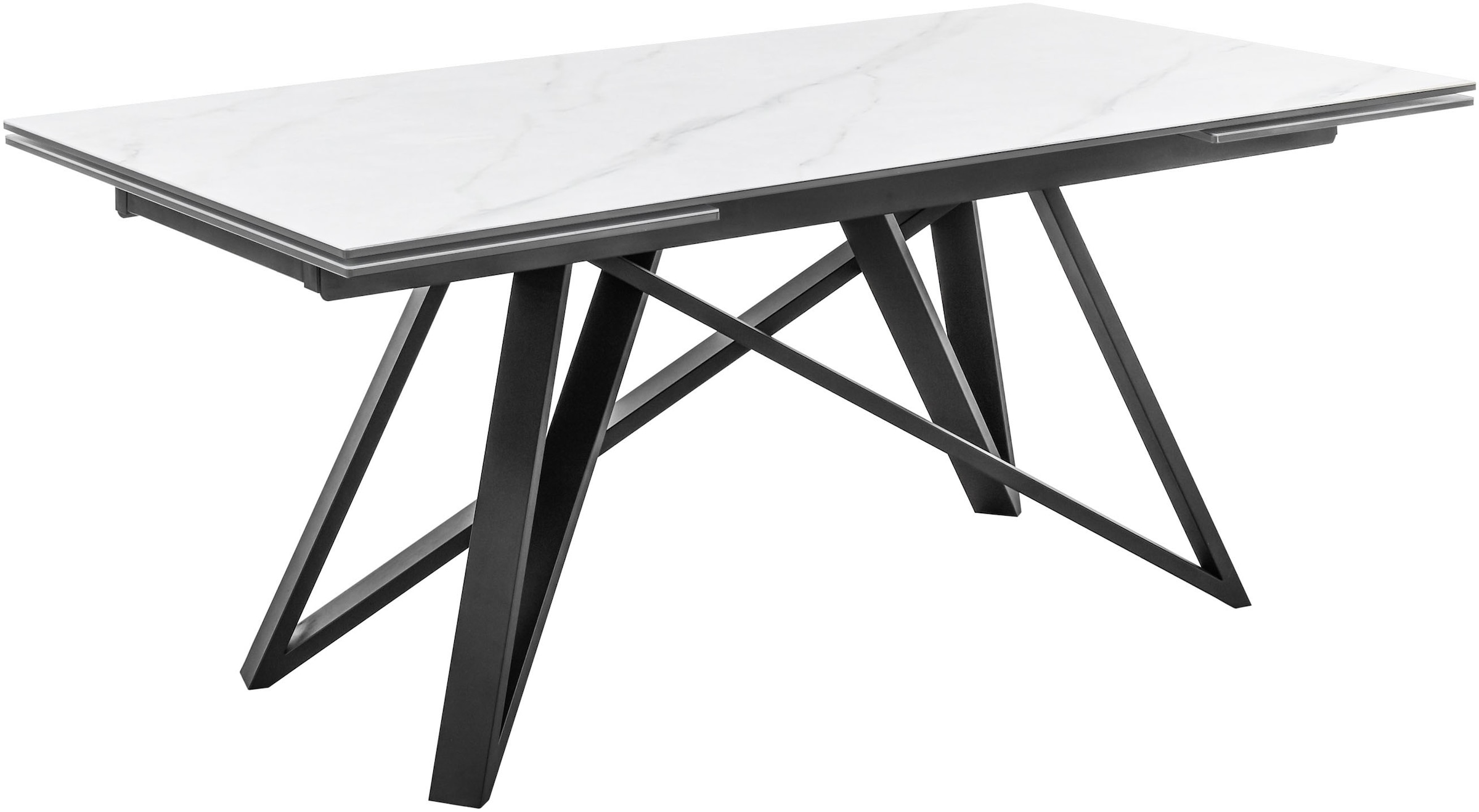 Stolkom Esstisch »Charly Esszimmertisch Keramik, ausziehbar 280 cm, BxHxT 180x75x95 cm«, Keramikoberfläche,Tischplatte beidseitig ausziehbar 180 auf 280 cm