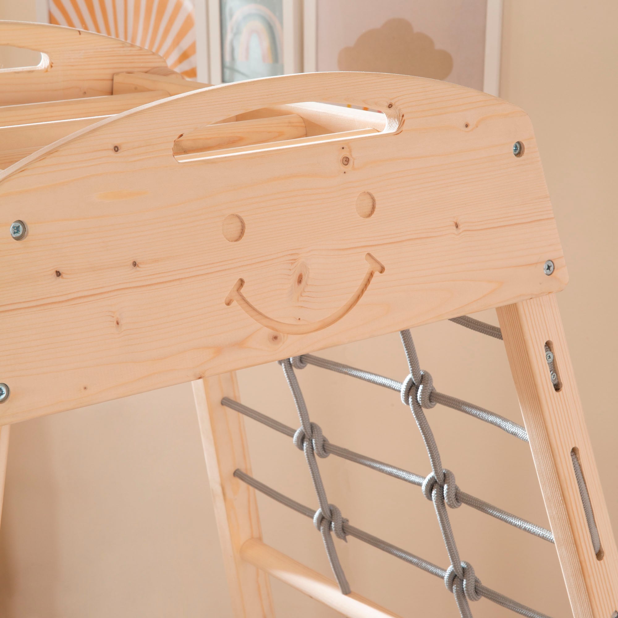 roba® Klettergerüst »Montessori Indoor Spielturm«, Belastbar bis 70 kg