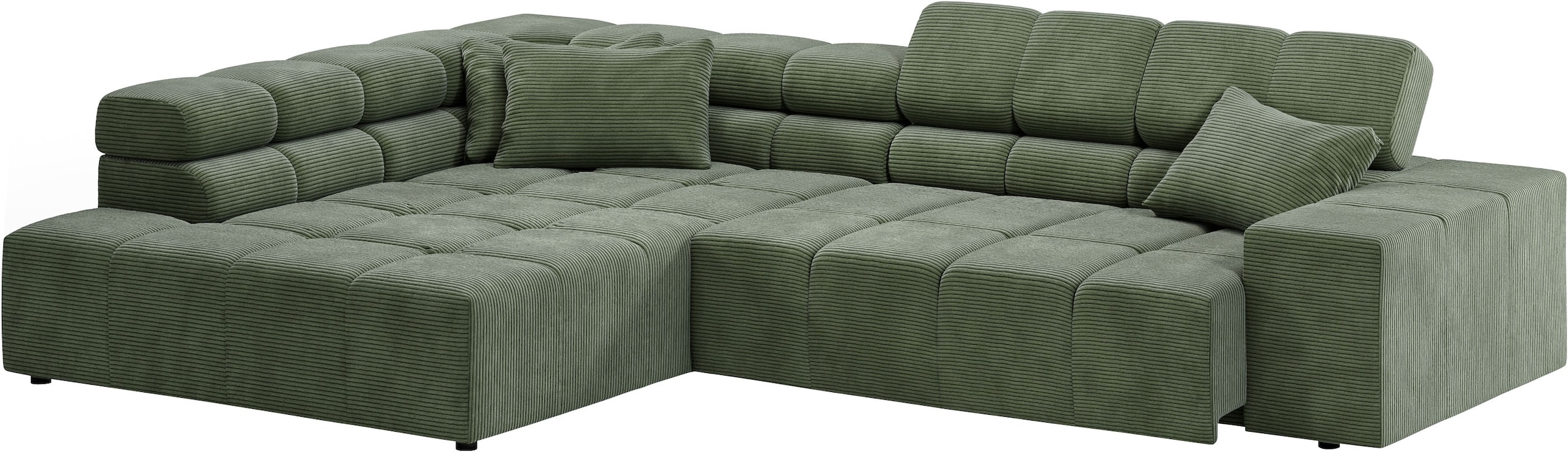 INOSIGN Ecksofa »Ancona incl. Kopfteilverstellung, OTTOs Choice, Breite 319cm, L-Form«, wahlweise motorische Sitztiefenverstellung, auch in Cord + Easy Care