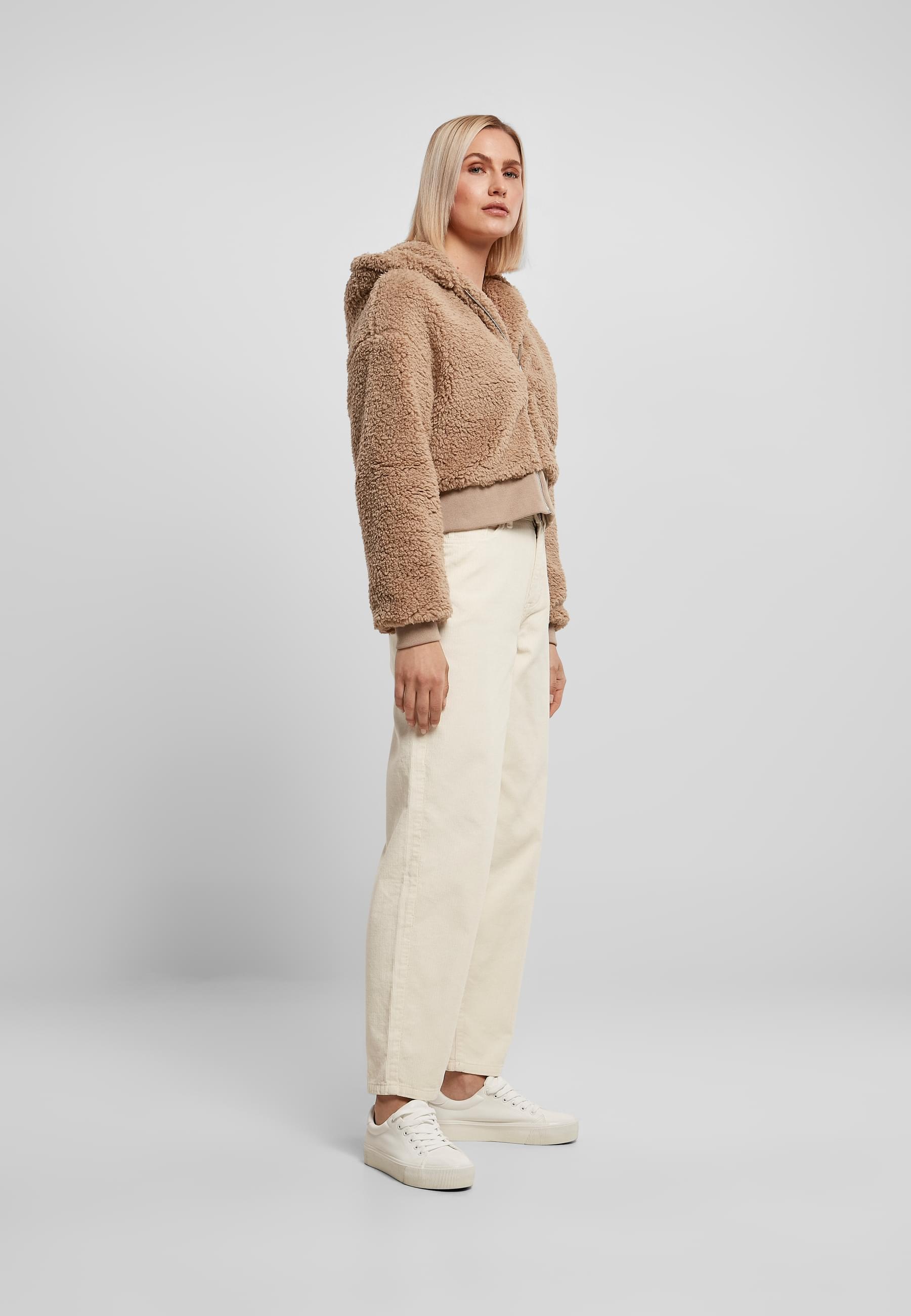 URBAN CLASSICS Allwetterjacke »Urban Classics Damen Ladies Short Oversized Sherpa Jacket«, (1 St.), mit Kapuze