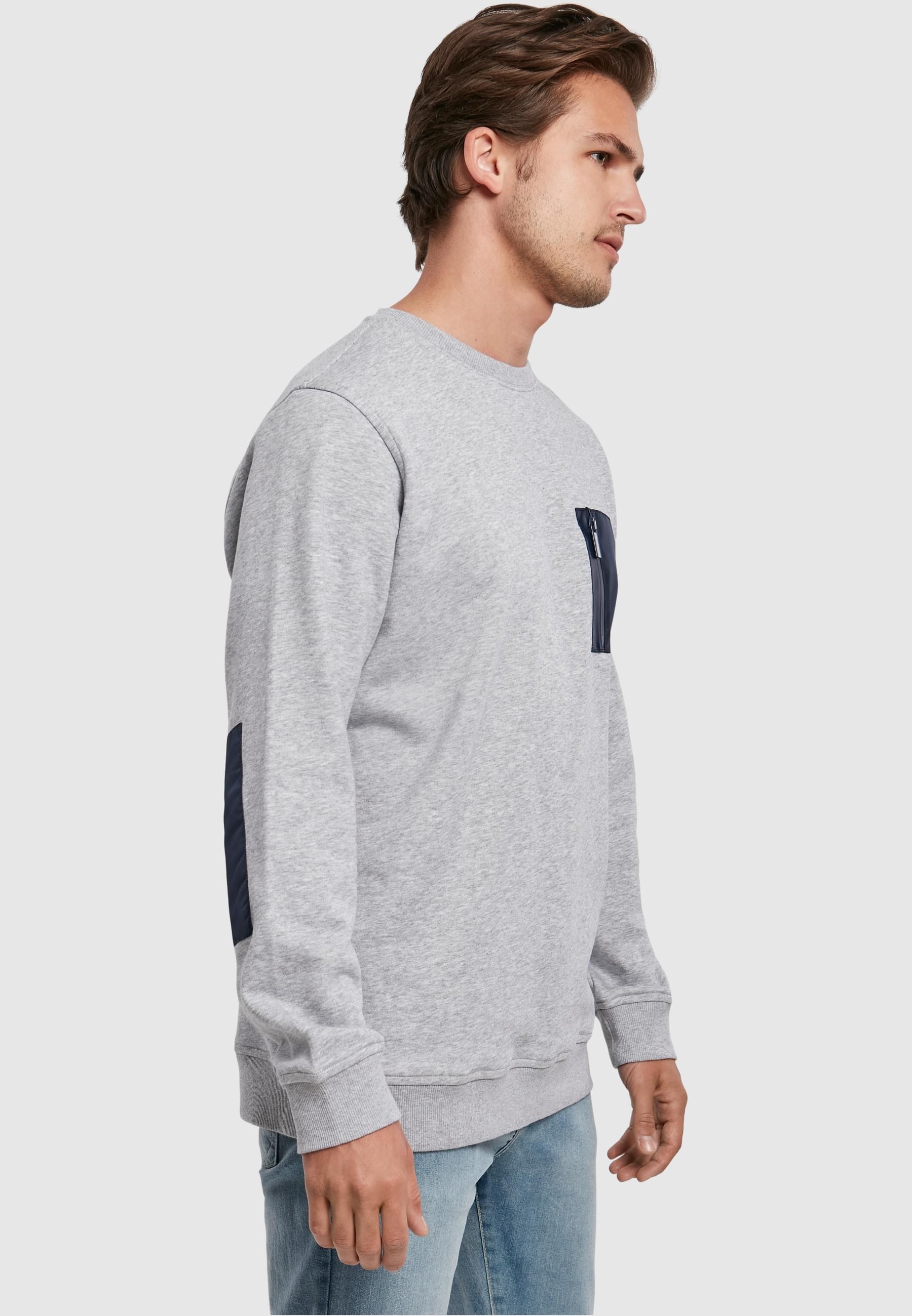 URBAN CLASSICS Rundhalspullover »Urban Classics Herren Military Crew«, (1 tlg.)
