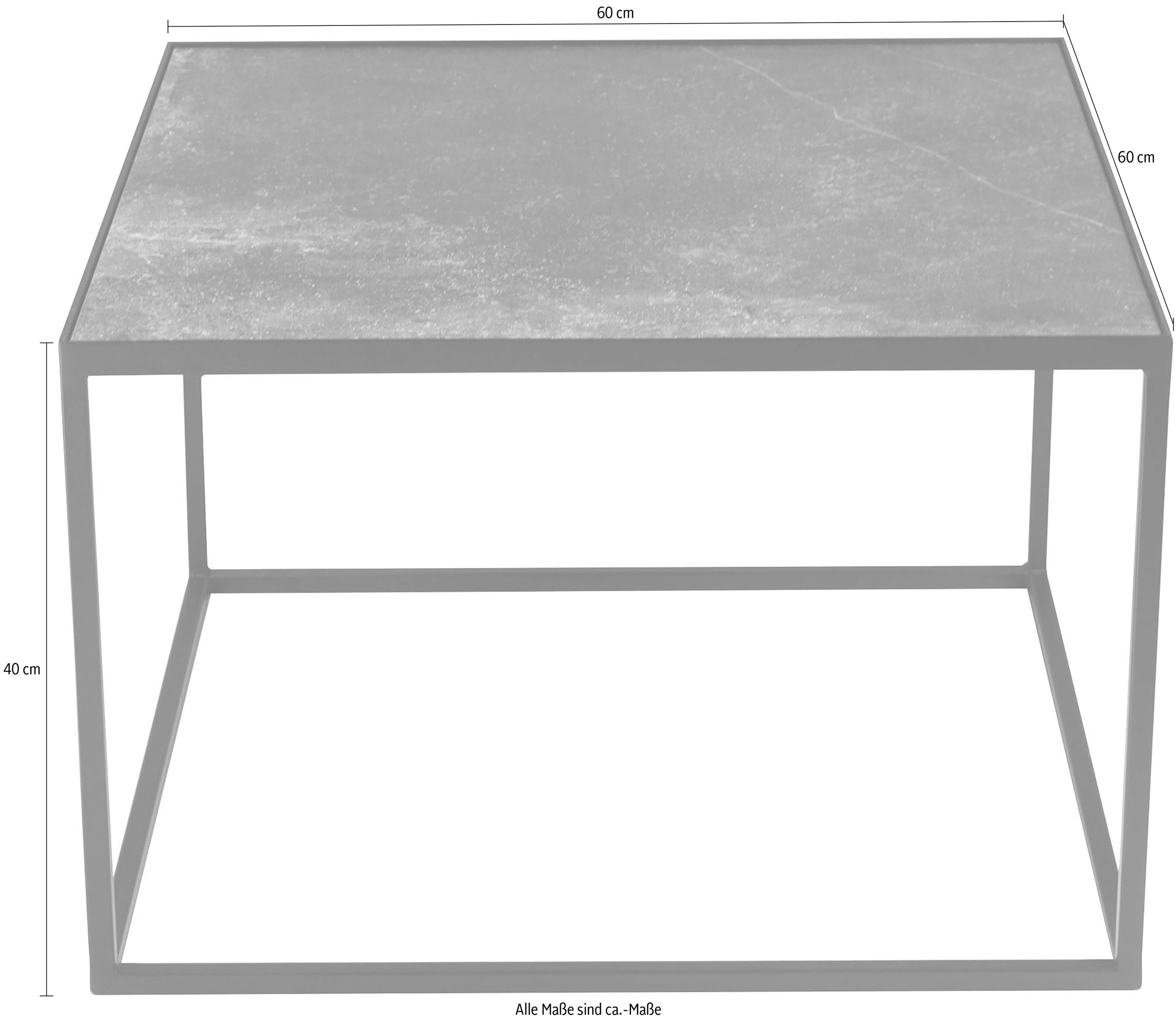 Spinder Design Beistelltisch »Tijl«, Metall, 60 x 40 x 60 cm, Fliese