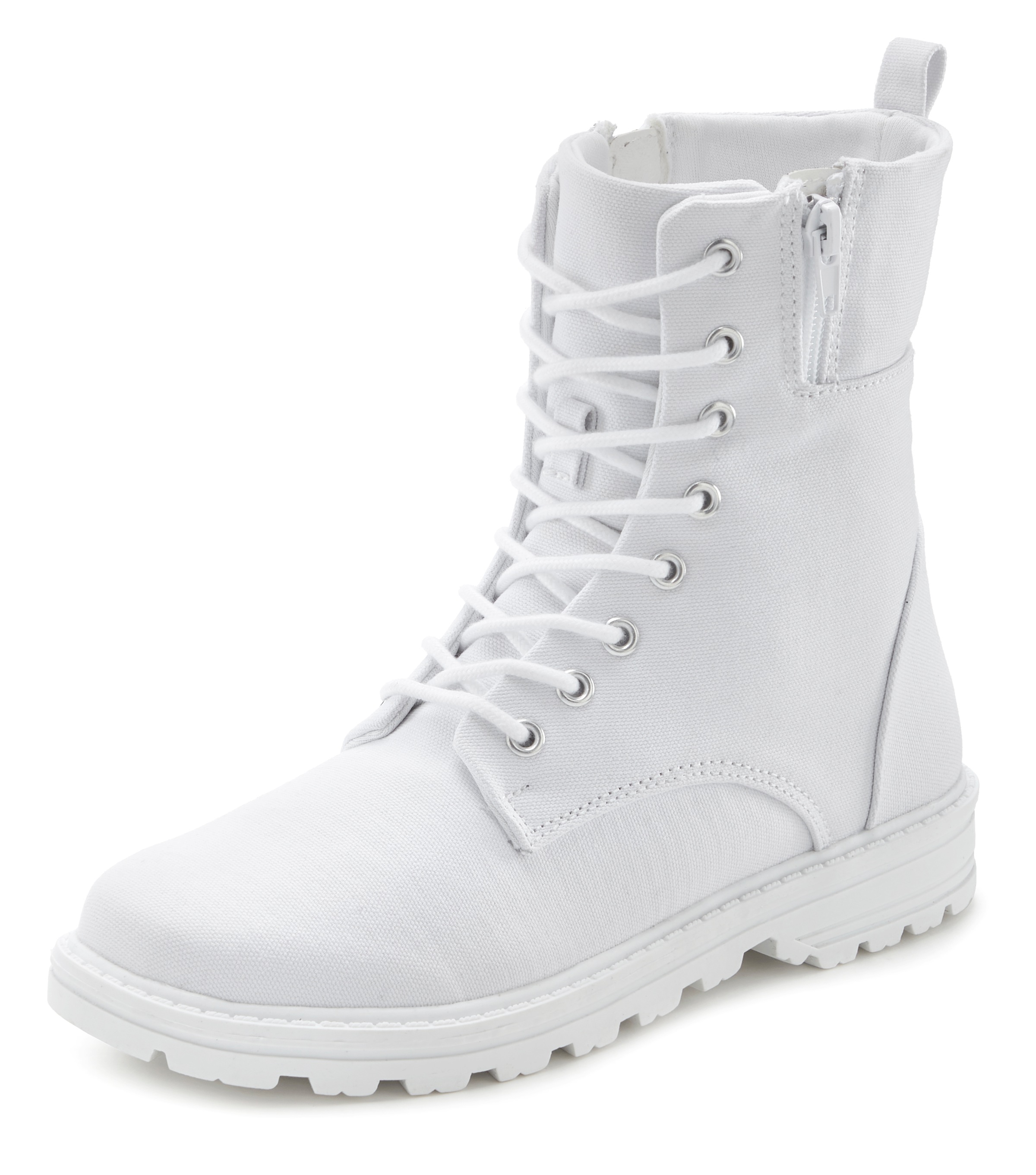 LASCANA Stiefelette zum Schnüren, modische Optik im Combat Look, Reißversch günstig online kaufen