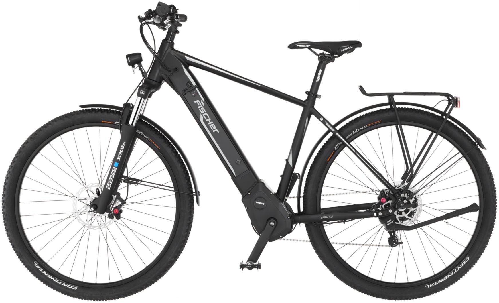 FISCHER Fahrrad E-Bike »TERRA 5.0i H 46 F.«, 10 Gang, SRAM, GX, (mit Akku-Ladegerät-mit Werkzeug), Pedelec, Elektrofahrrad für Damen u. Herren