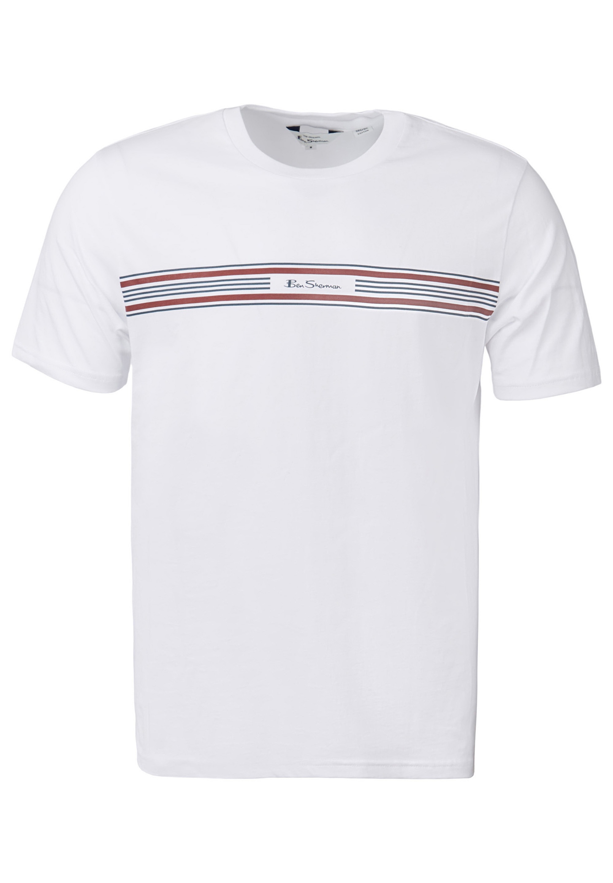 Ben Sherman T-Shirt »Seasonal Stripe Tee«, Kontraststreifen mit Logo