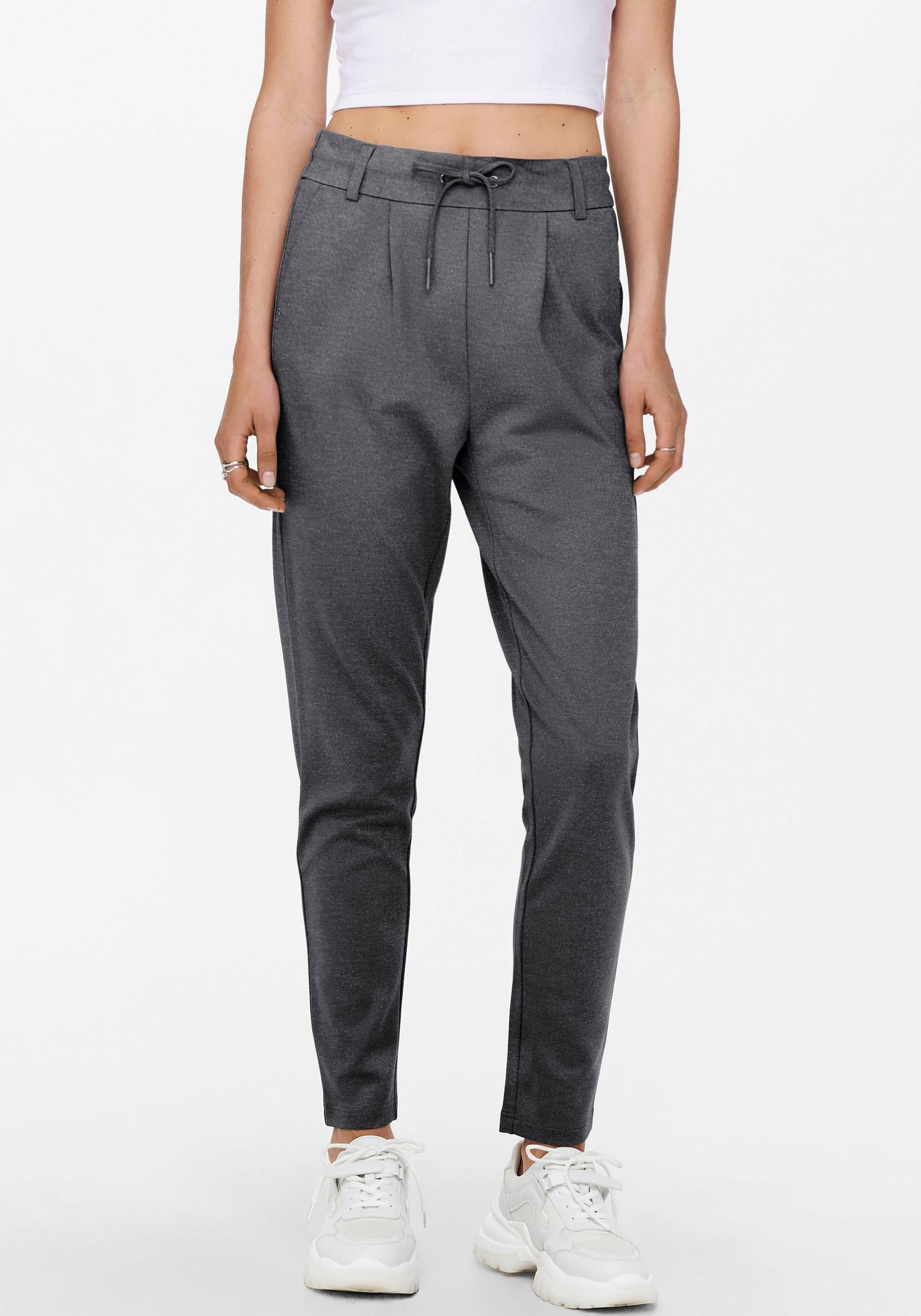 ONLY Jogger Pants "ONLPOPTRASH – Joggerhose mit Tunnelzugbund und Stretch" casual, Milano Rib, regular fit, Viskosemischung