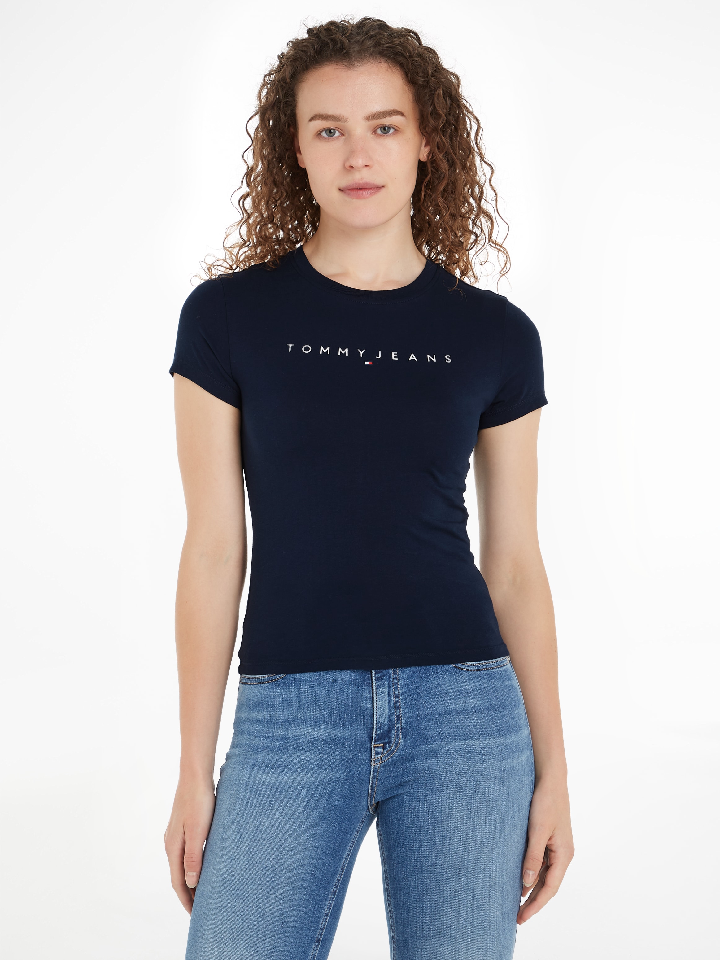 Tommy Jeans T-Shirt "TJW SLIM LINEAR TEE EXT", mit Logo-Schriftzug günstig online kaufen