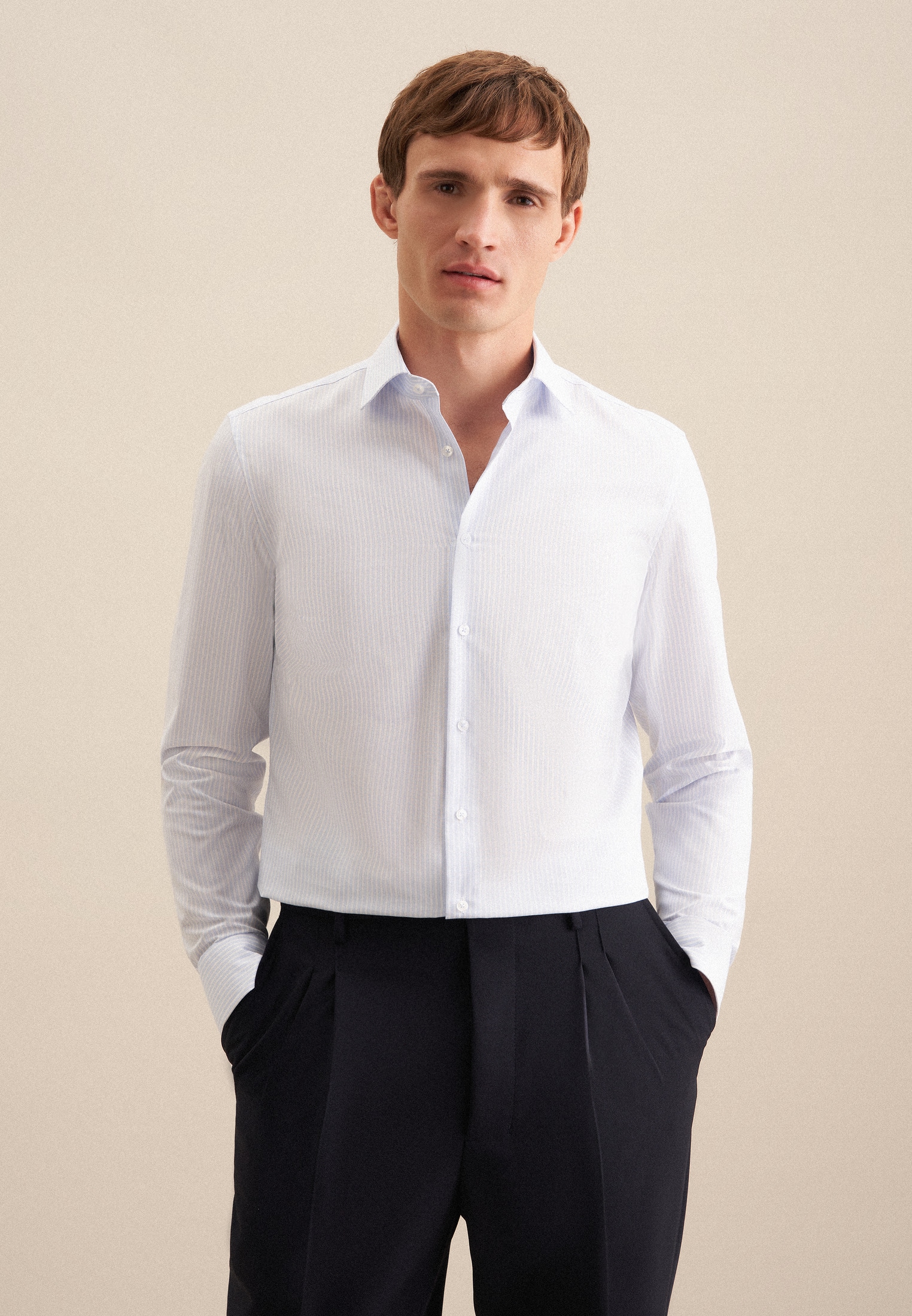 seidensticker Businesshemd "Shaped" Shaped 1/1 Kentkragen Streifen günstig online kaufen