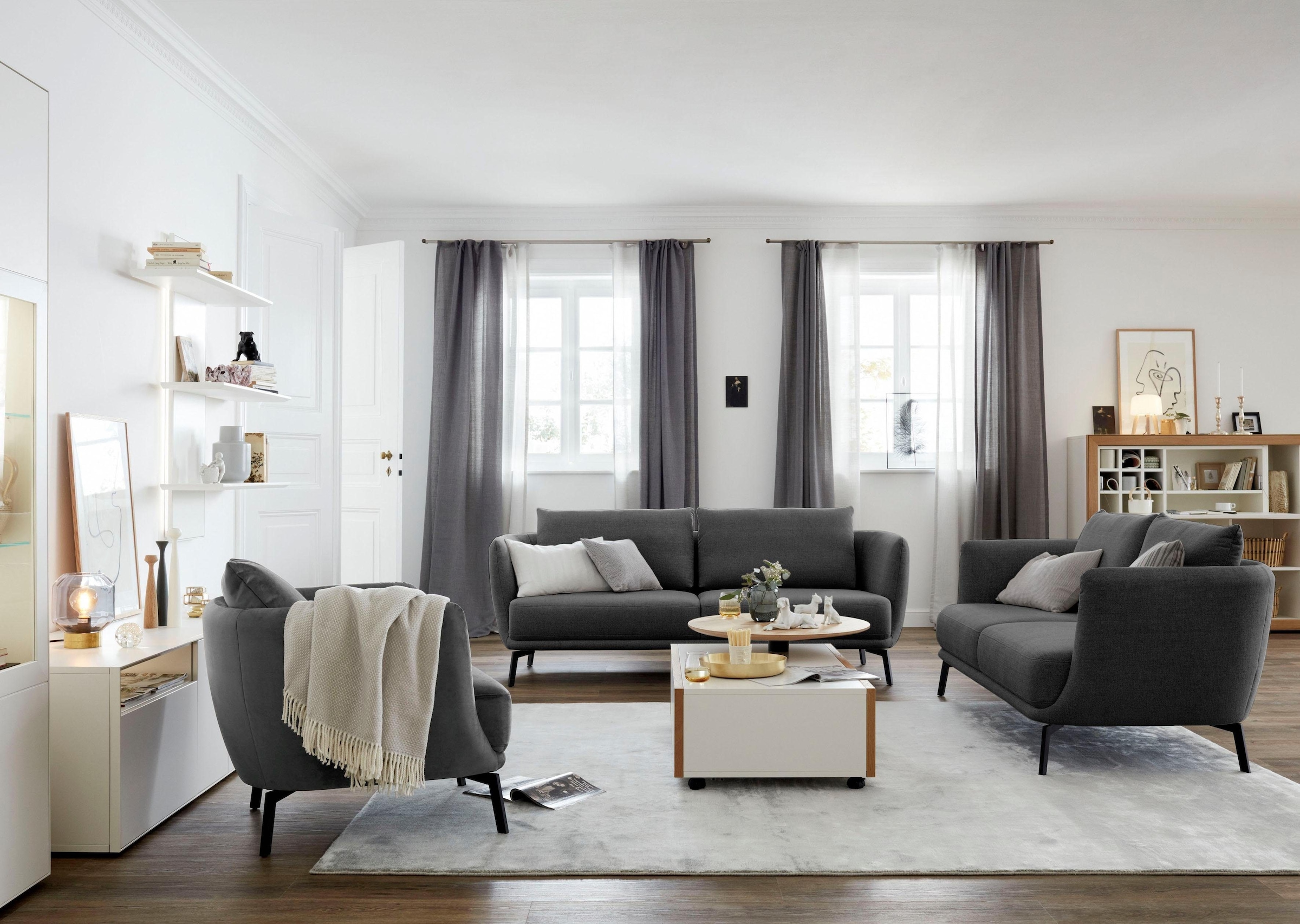 SCHÖNER WOHNEN-Kollektion Sofa »Pearl, hochwertig und komfortabel,«, wahlweise als 2,5- oder 3-Sitzer erhältlich