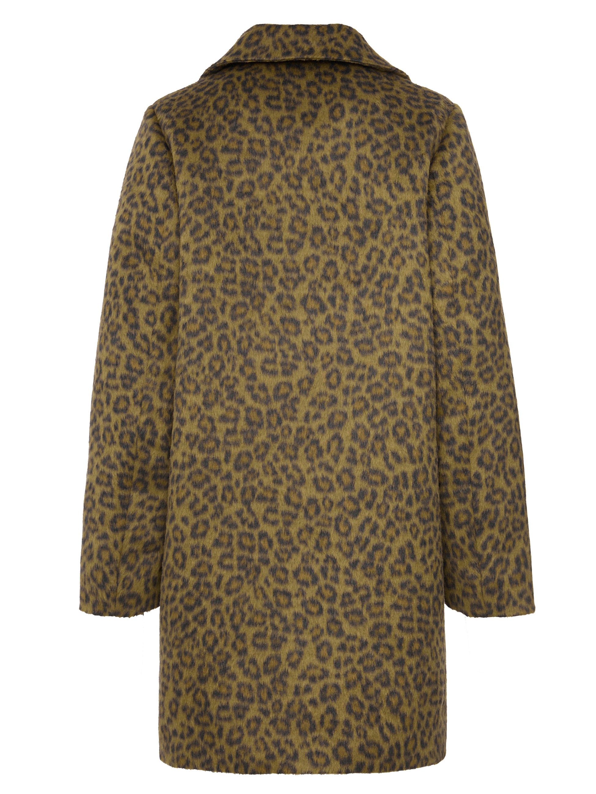 MANISA Fellimitatmantel, mit Animal-Print und Reverskragen