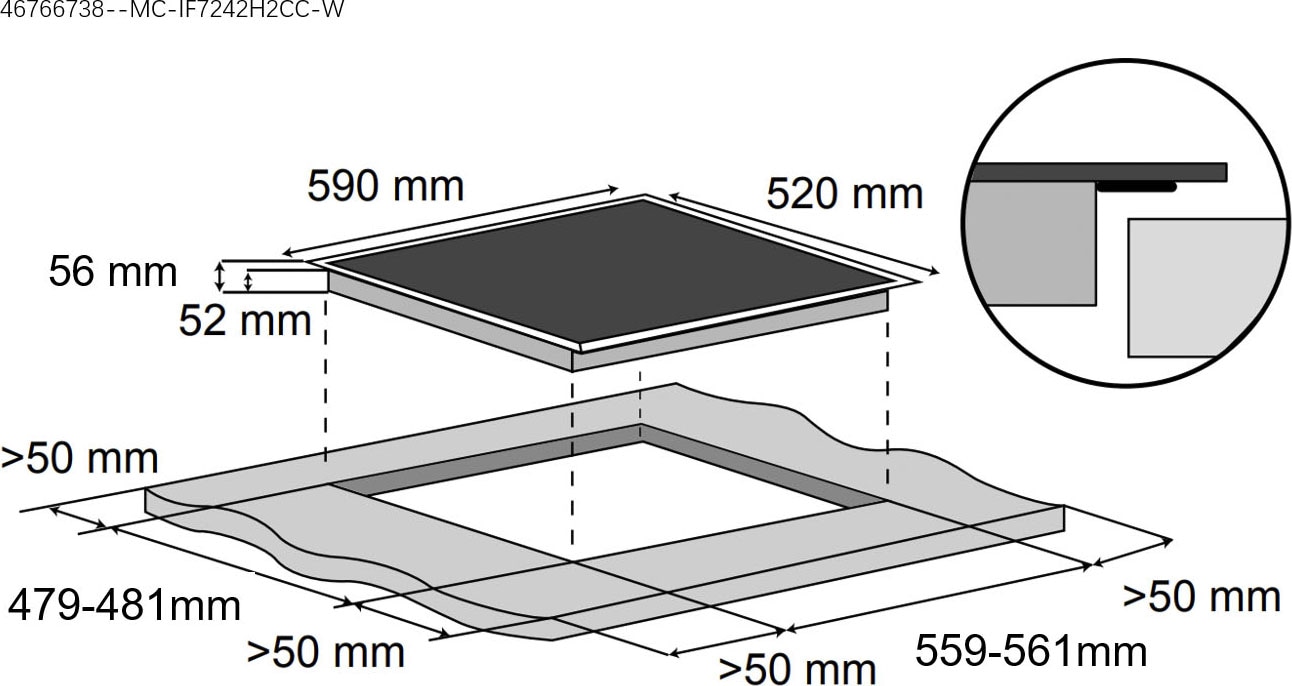 Hanseatic Induktions-Kochfeld von SCHOTT CERAN® »HHI6FFBAF-GP«, HHI6FFBAF-GP