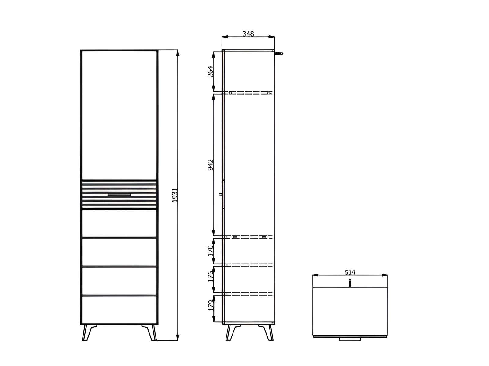Home affaire Garderoben-Set »Sein Kompaktgarderobe, Flurgarderobe, Dielenschrank, Hochglanzfronten«, (Komplett-Set, 5 St.), Gardreobenschrank, Schuhschrank, Sitzbank, Garderobenpaneel & Spiegel
