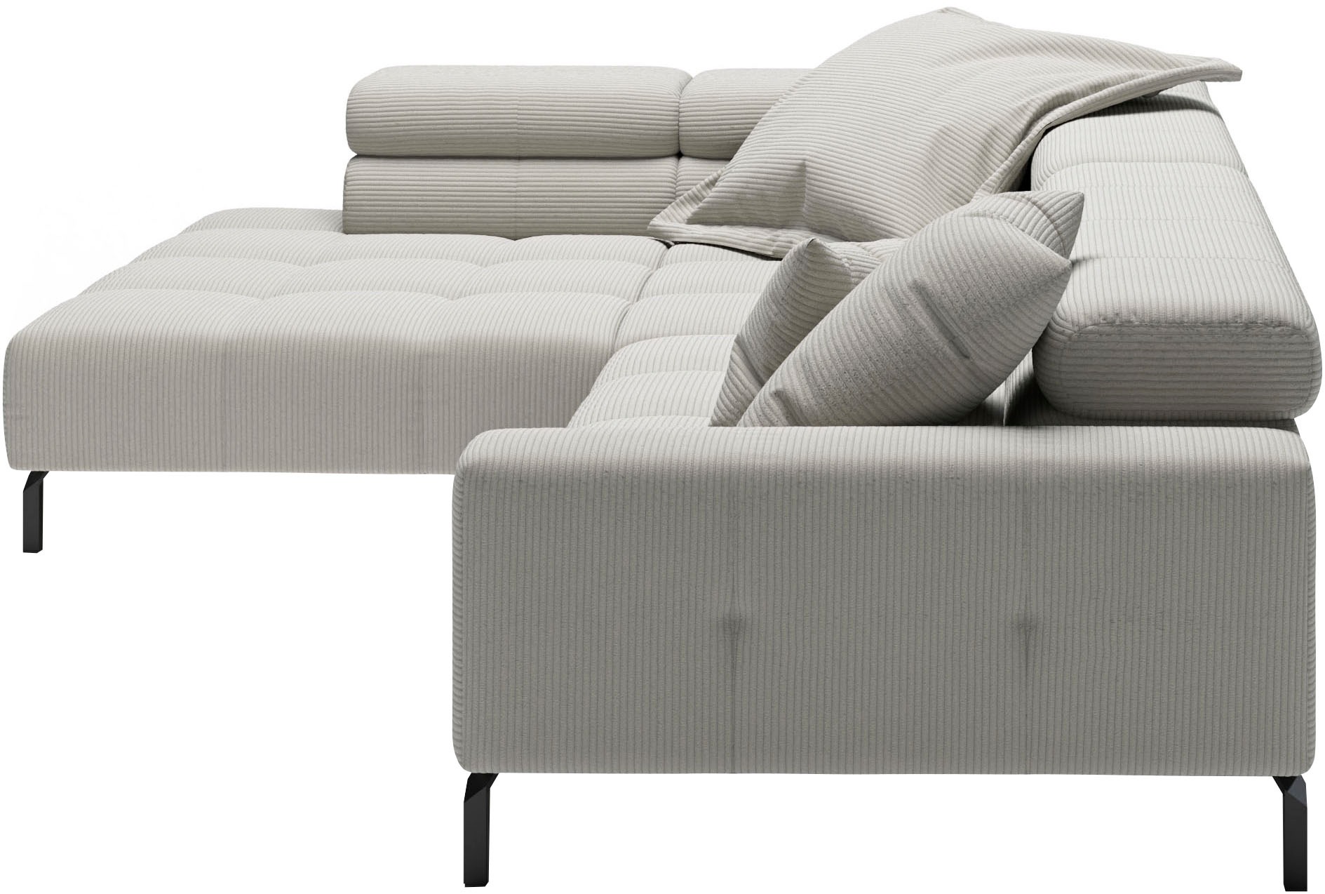 Places of Style Ecksofa »Cleveland, L-Form, incl. Kopfteilverstellung, Breite 311 cm«, wahlweise elektrischer Sitzvorzug