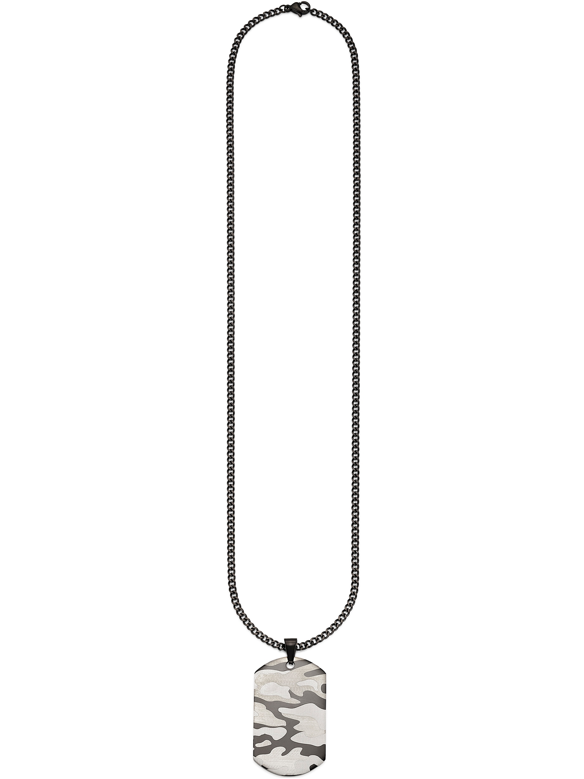 Bruno Banani Kette mit Anhänger »Edlstahlkette mit großer Platte Camouflage«