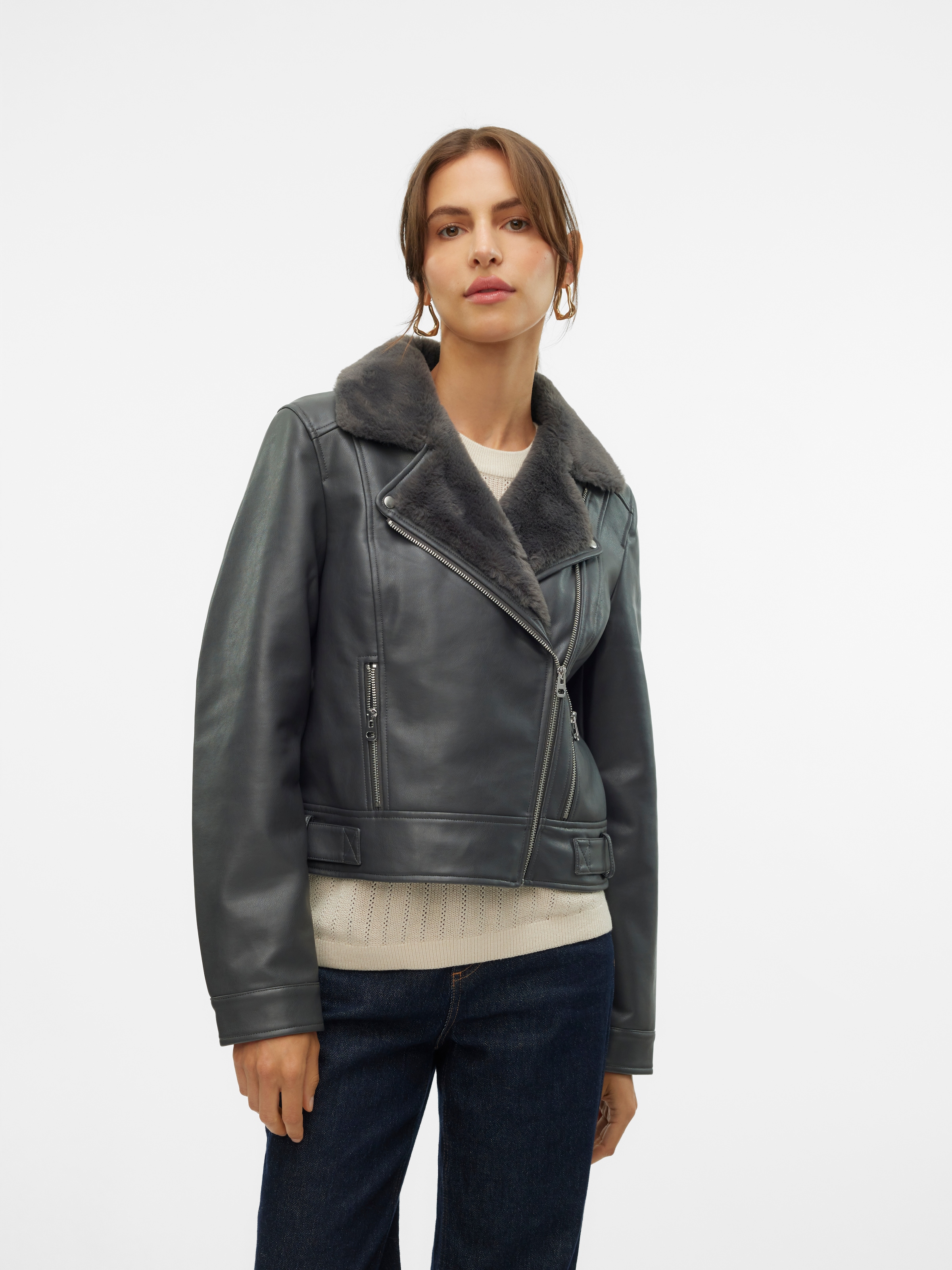 Vero Moda Lederimitatjacke »VMHAILEY SHORT COATED JACKET«