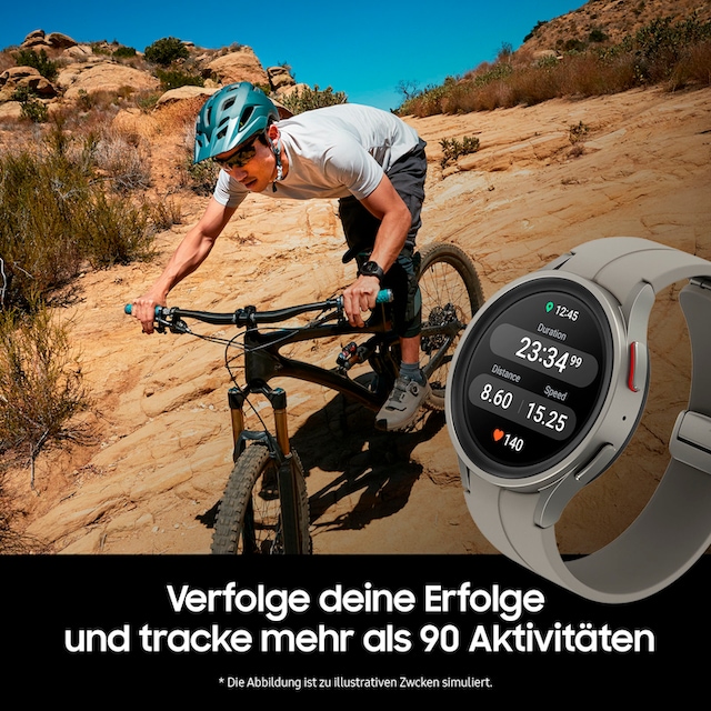 Samsung Smartwatch »Galaxy Watch 5 Pro 45mm BT«, (Wear OS by Samsung  Fitness Uhr, Fitness Tracker, Gesundheitsfunktionen) | BAUR