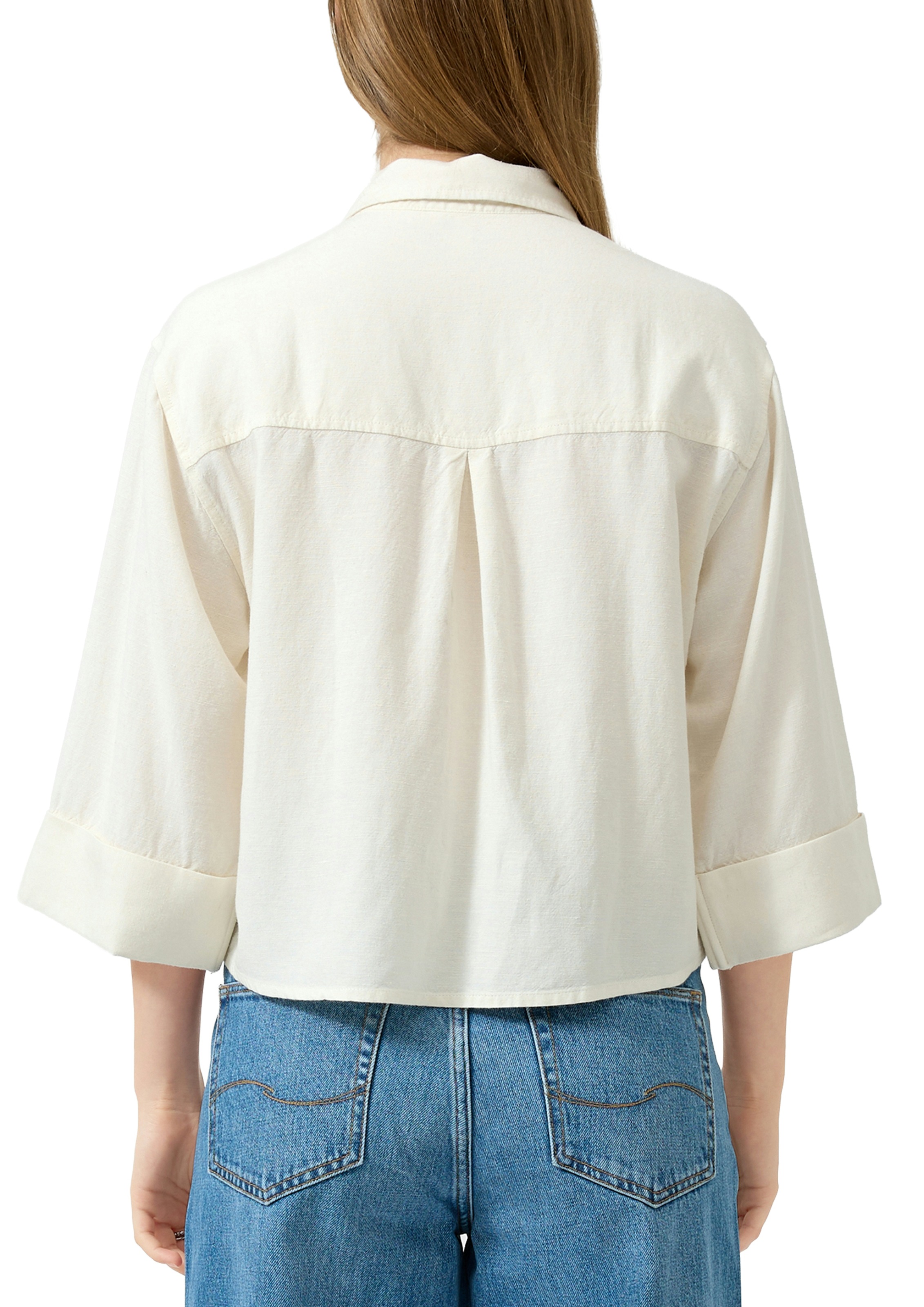 QS Hemdbluse mit Hemdkragen und 3/4-Arm günstig online kaufen