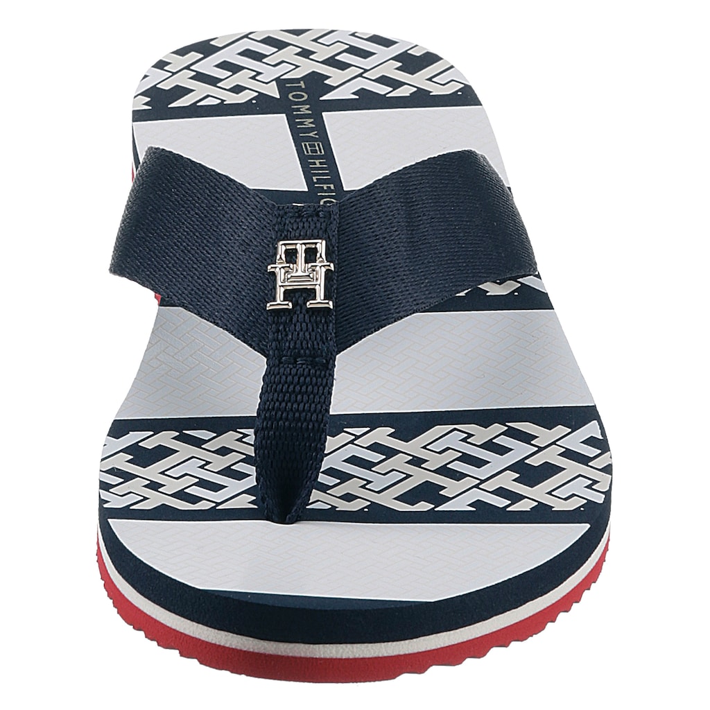 Tommy Hilfiger Zehentrenner »TH MONOGRAM ESSENTIAL SANDAL«