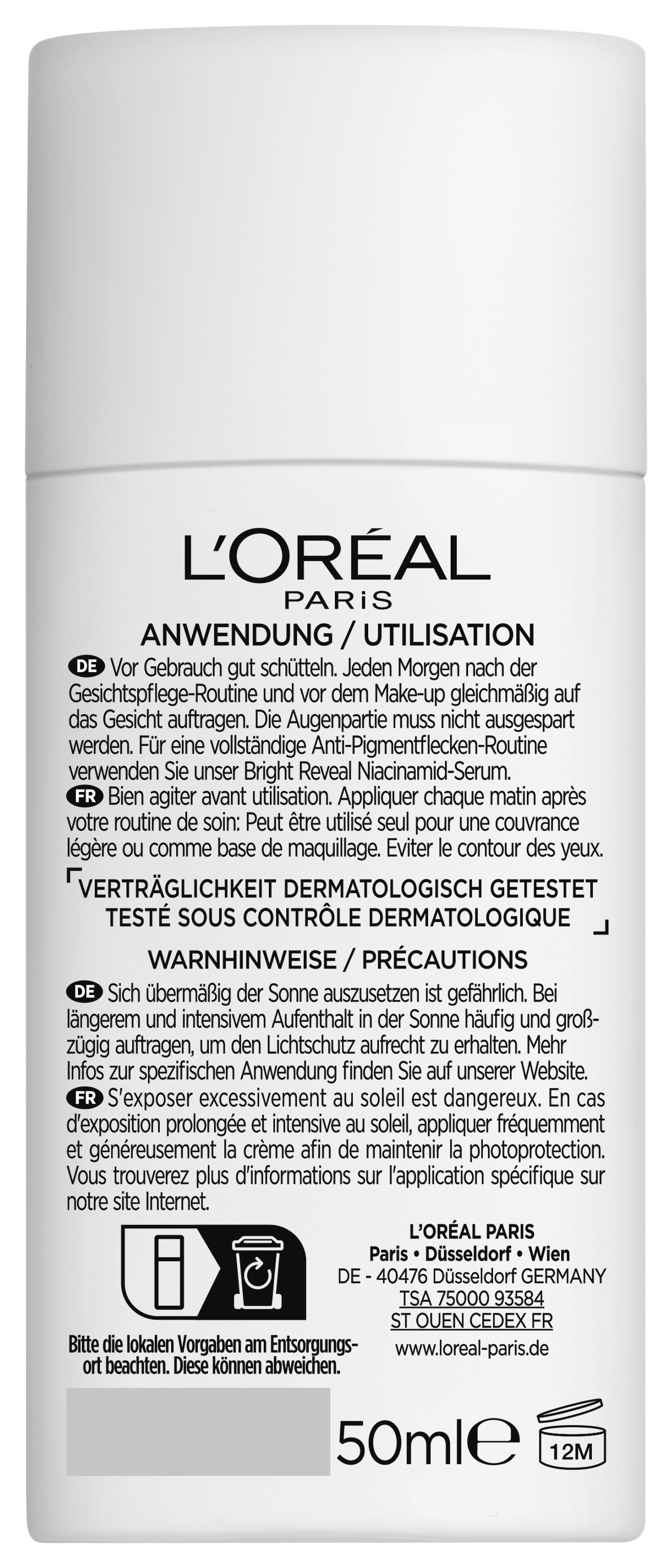 L'ORÉAL PARIS After Sun-Lotion »L'Oréal Paris Bright Reveal Tägliches Glow-Fluid Getönt Mittel«