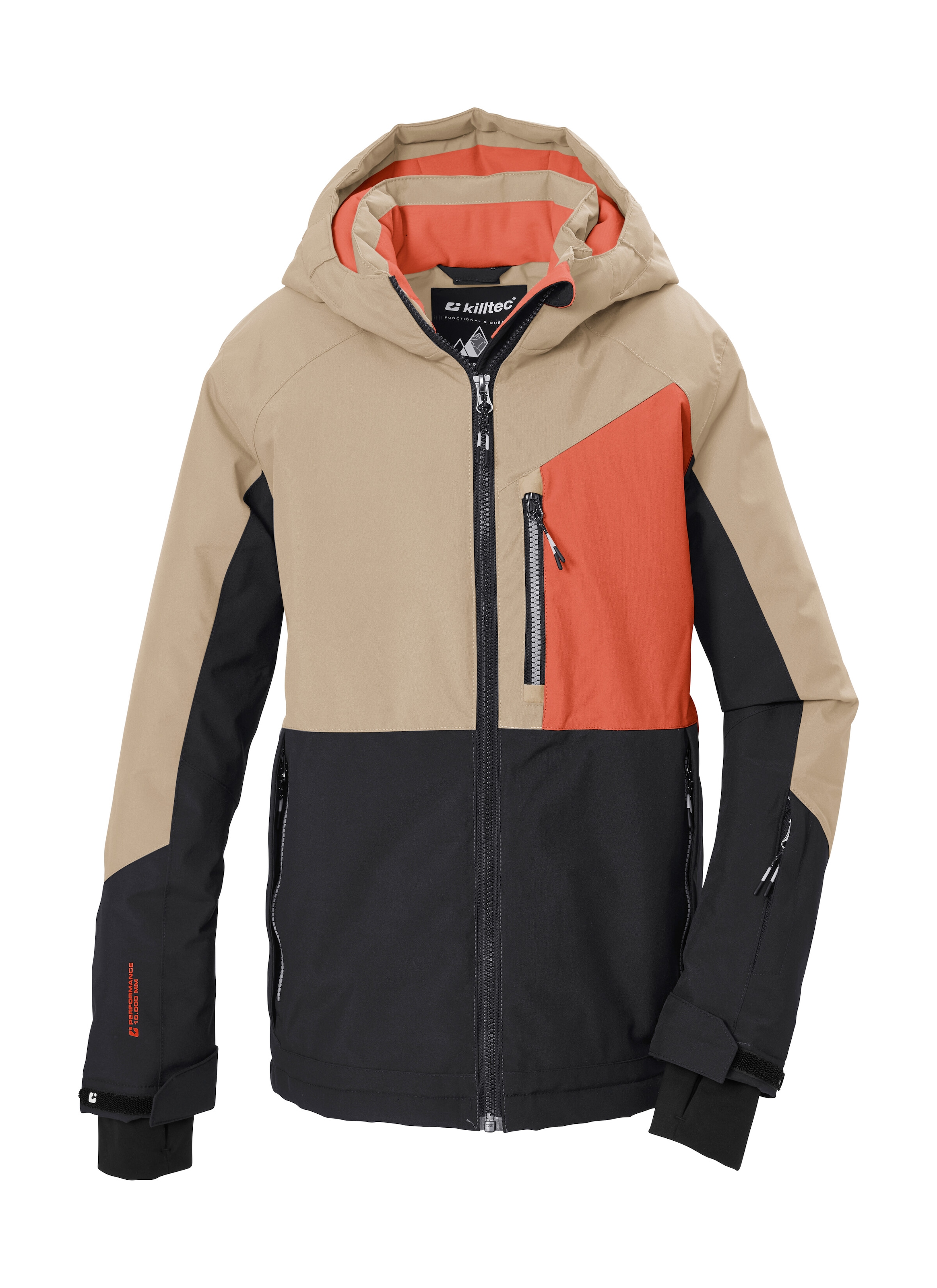 Killtec Skijacke "KSW 206 BYS SKI JCKT" Wind- und wasserdichte Kinderjacke, atmungsaktiv, verstellbar