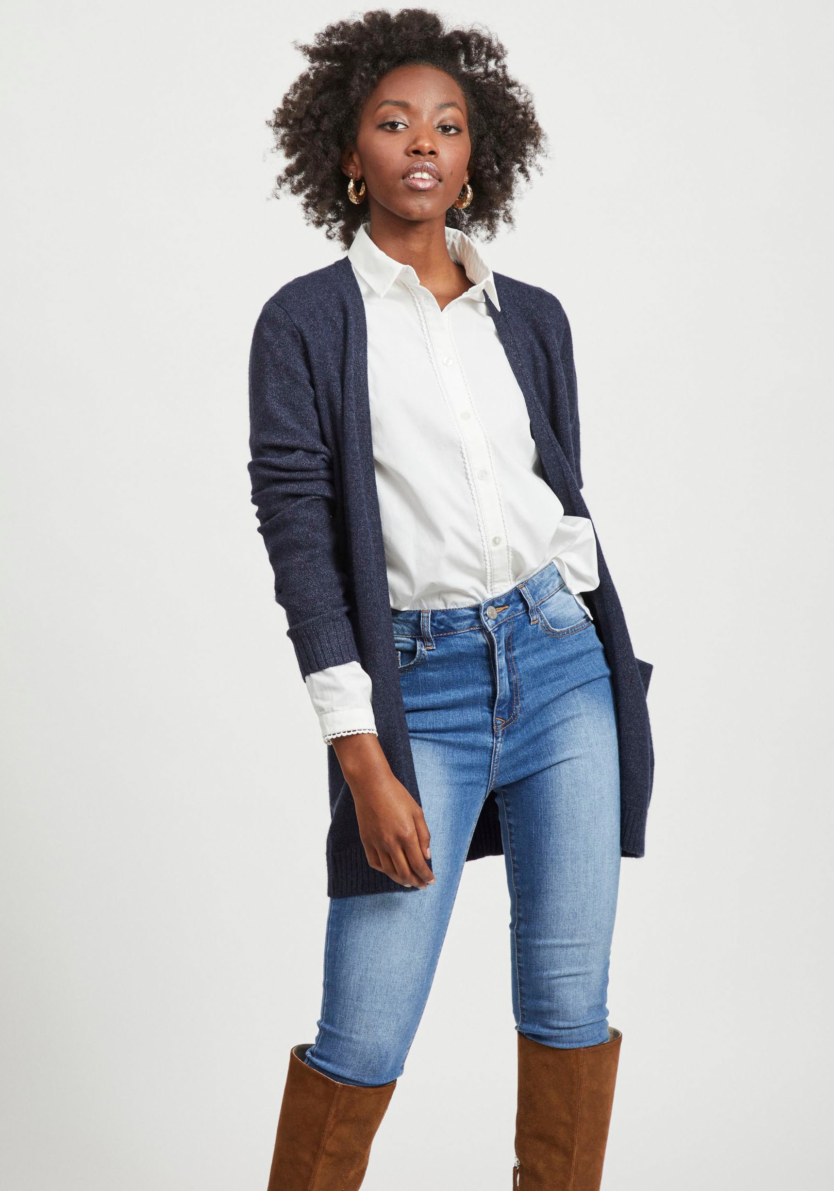 Vila Cardigan »VIRIL OPEN L/S KNIT CARDIGAN - NOOS«, in offener Form