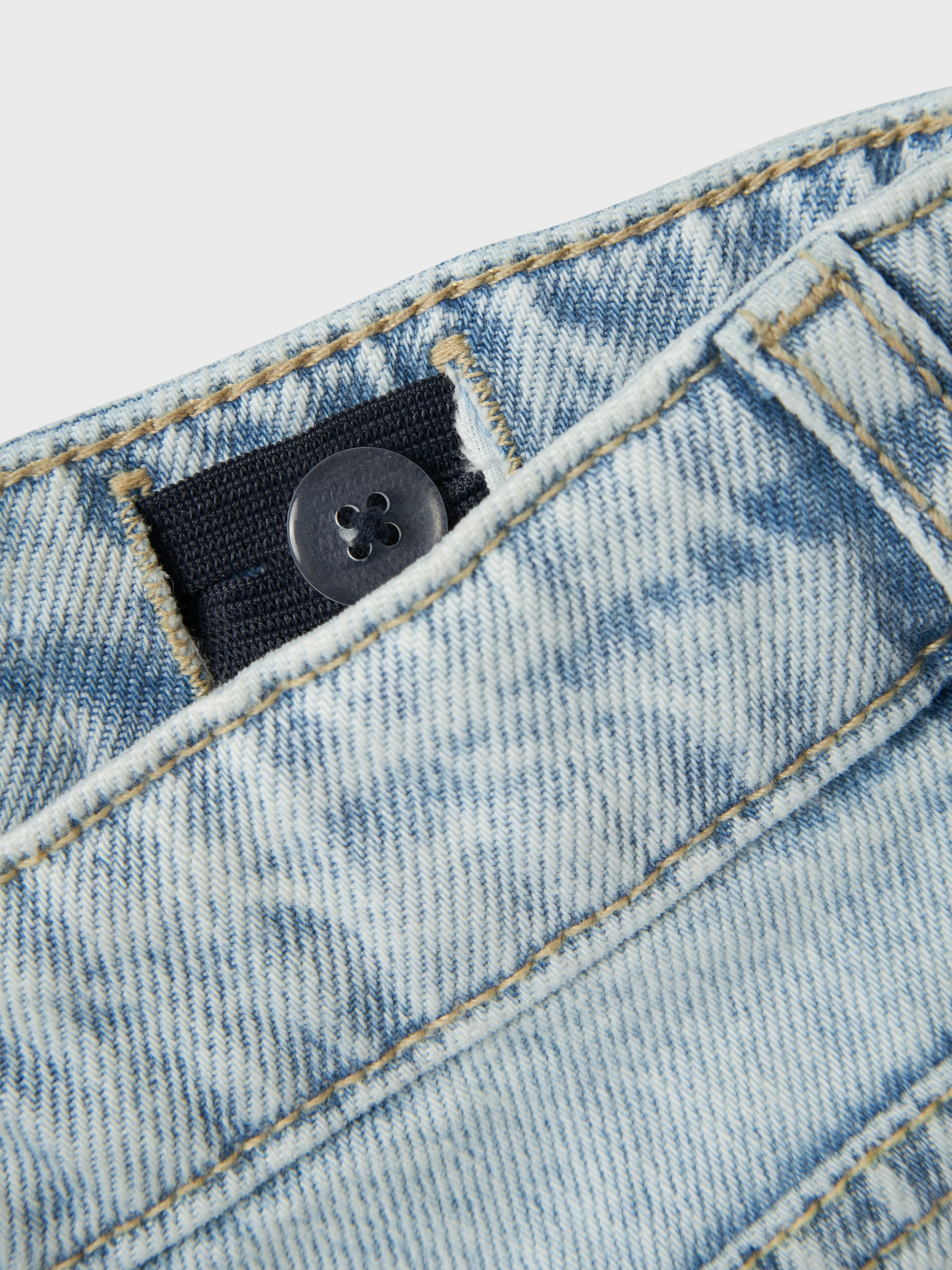 Name It Straight-Jeans »NKFROSE für Mädchen mit High Waist und weitem Bein«, unifarben, casual, loose fit, Baumwollmischung, Denim