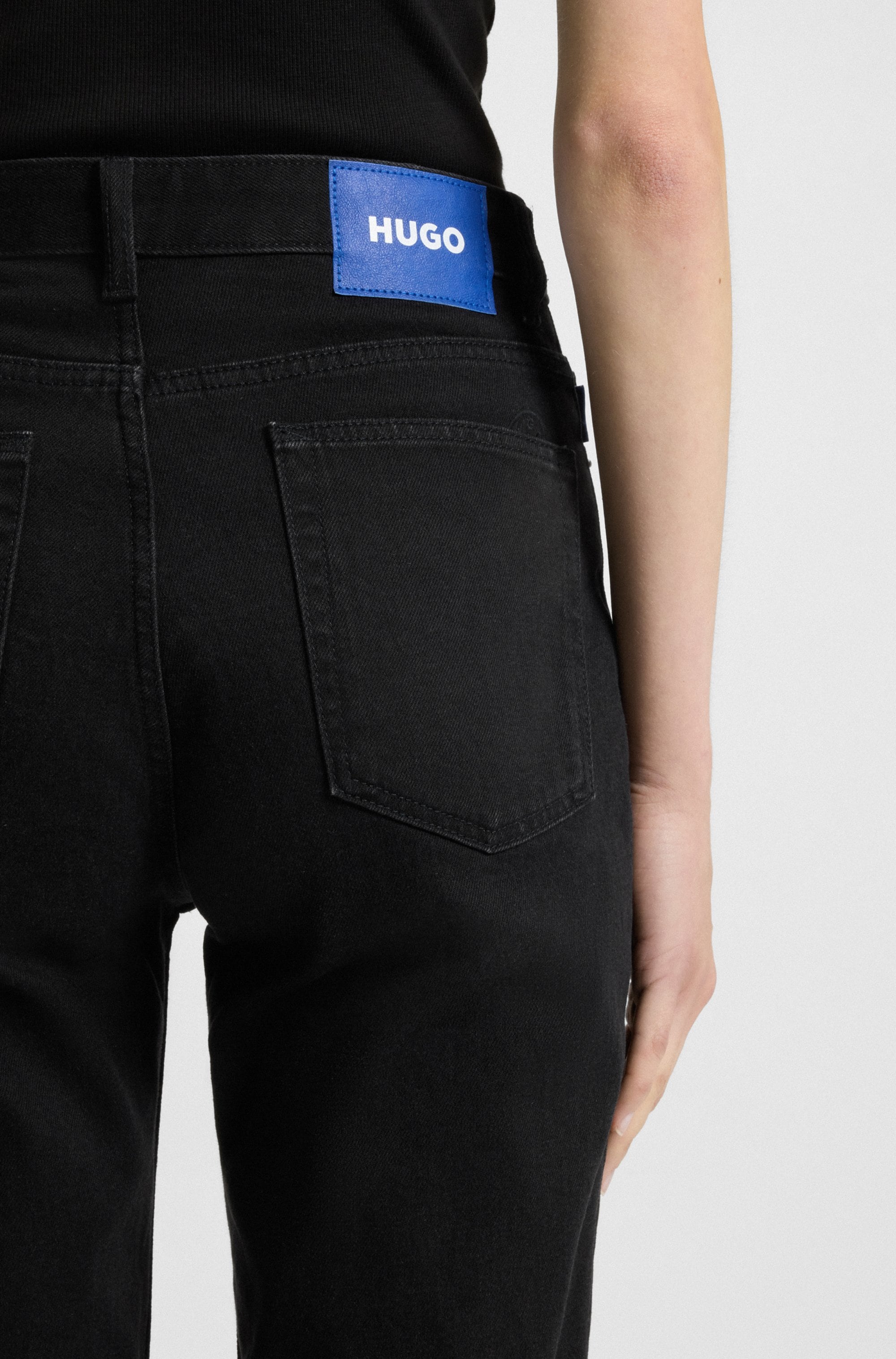 HUGO Blue Mom-Jeans »Noe«, Straight Fit Jeans mit hoher Leibhöhe