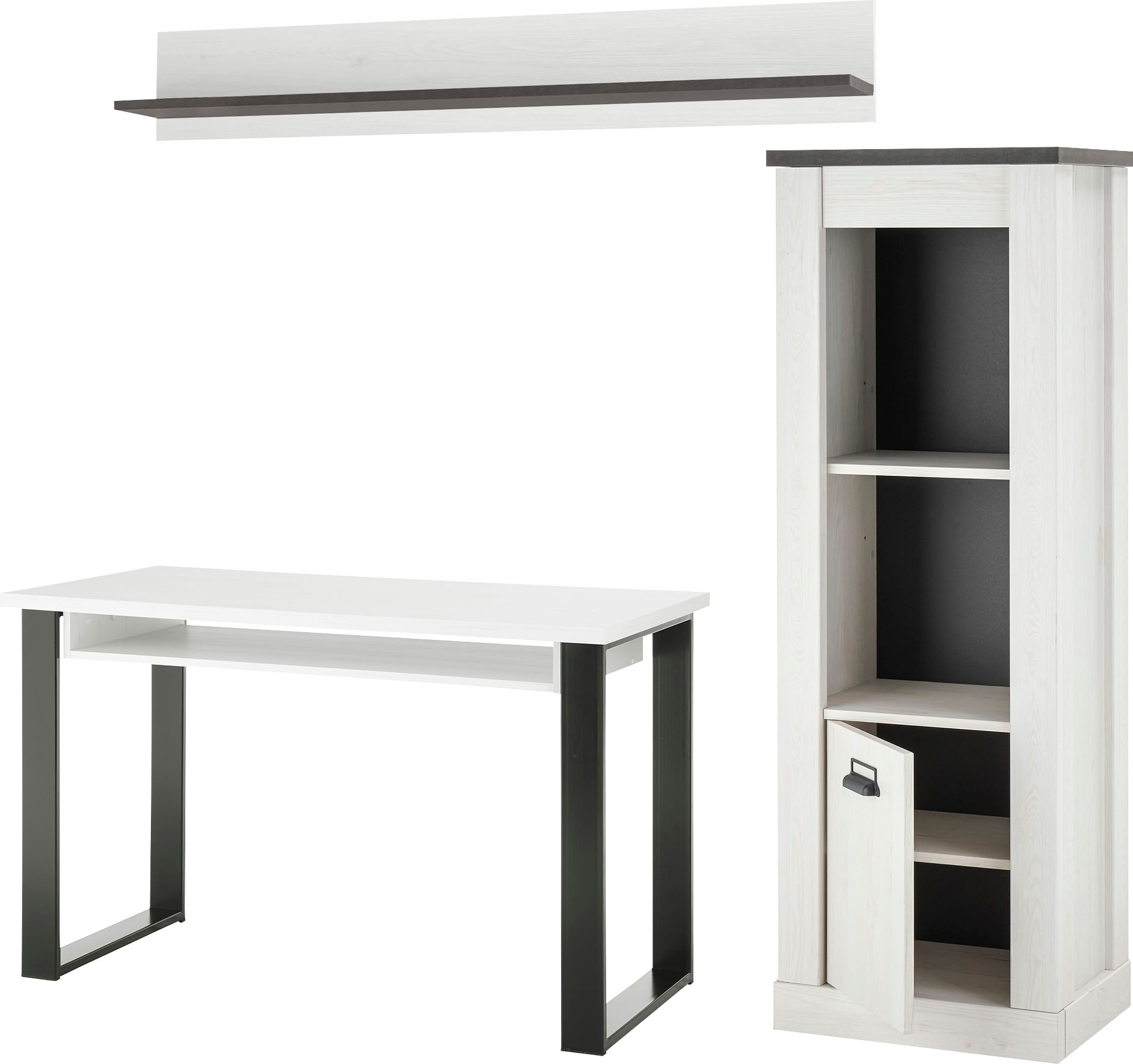 Home affaire Schrank-Set "SHERWOOD" 3 Stk. tlg. Holz Dekor, mit Scheunentor günstig online kaufen