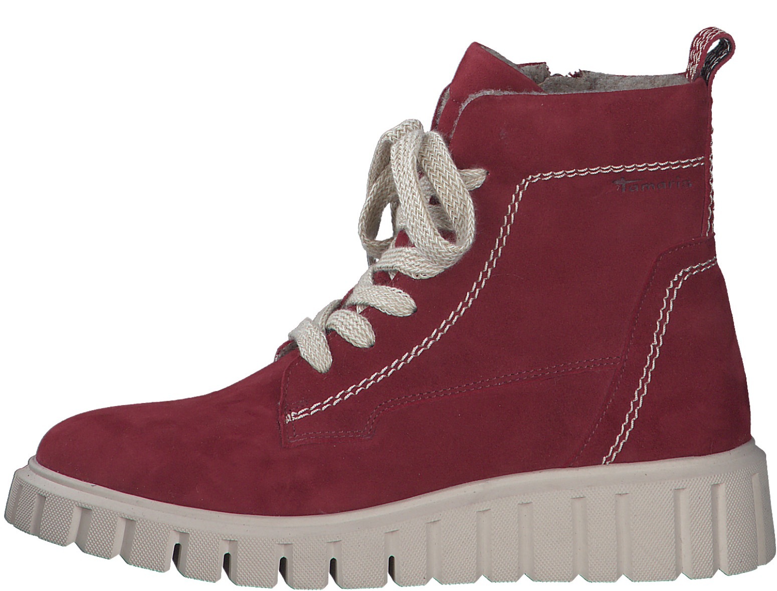 Tamaris Schnürboots, Keilabsatz, Schnürstiefelette mit zusätzlichem Innenreißverschluss