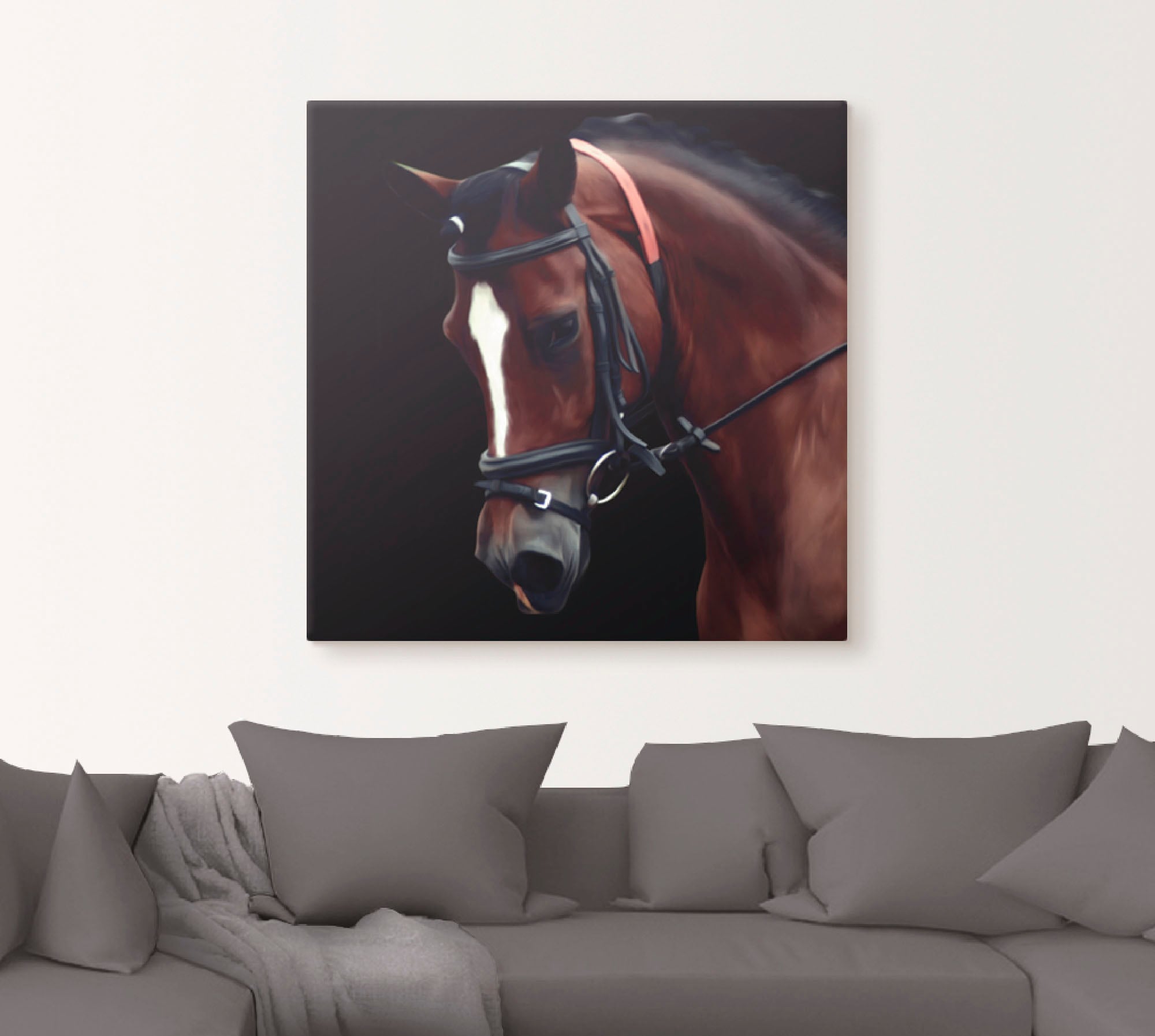 Poster oder BAUR St.), (1 Leinwandbild, Artland Pferd«, bestellen als | »Dressur Größen Haustiere, Wandbild versch. Alubild, Wandaufkleber in