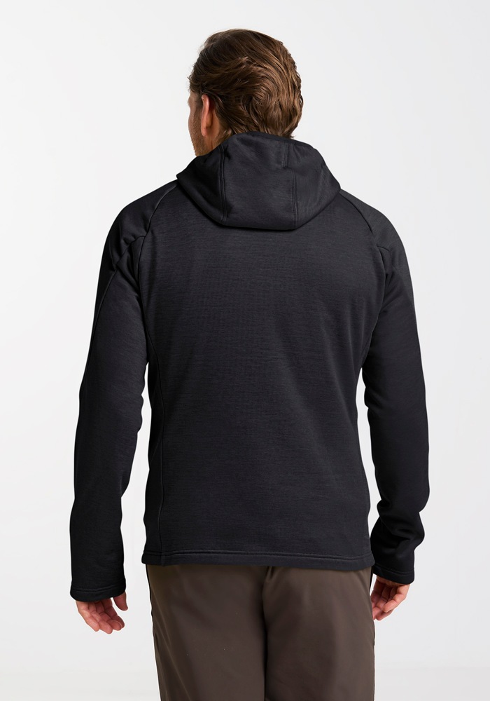 Fleecejacke JACK WOLFSKIN "PEAK DISTRICT HOODED FZ M", Herren, Gr. S (48), schwarz, Obermaterial: 94% Polyester, 6% sonstige Fasern. Futter: 100% Polyester, Jacken Fleecejacke 2