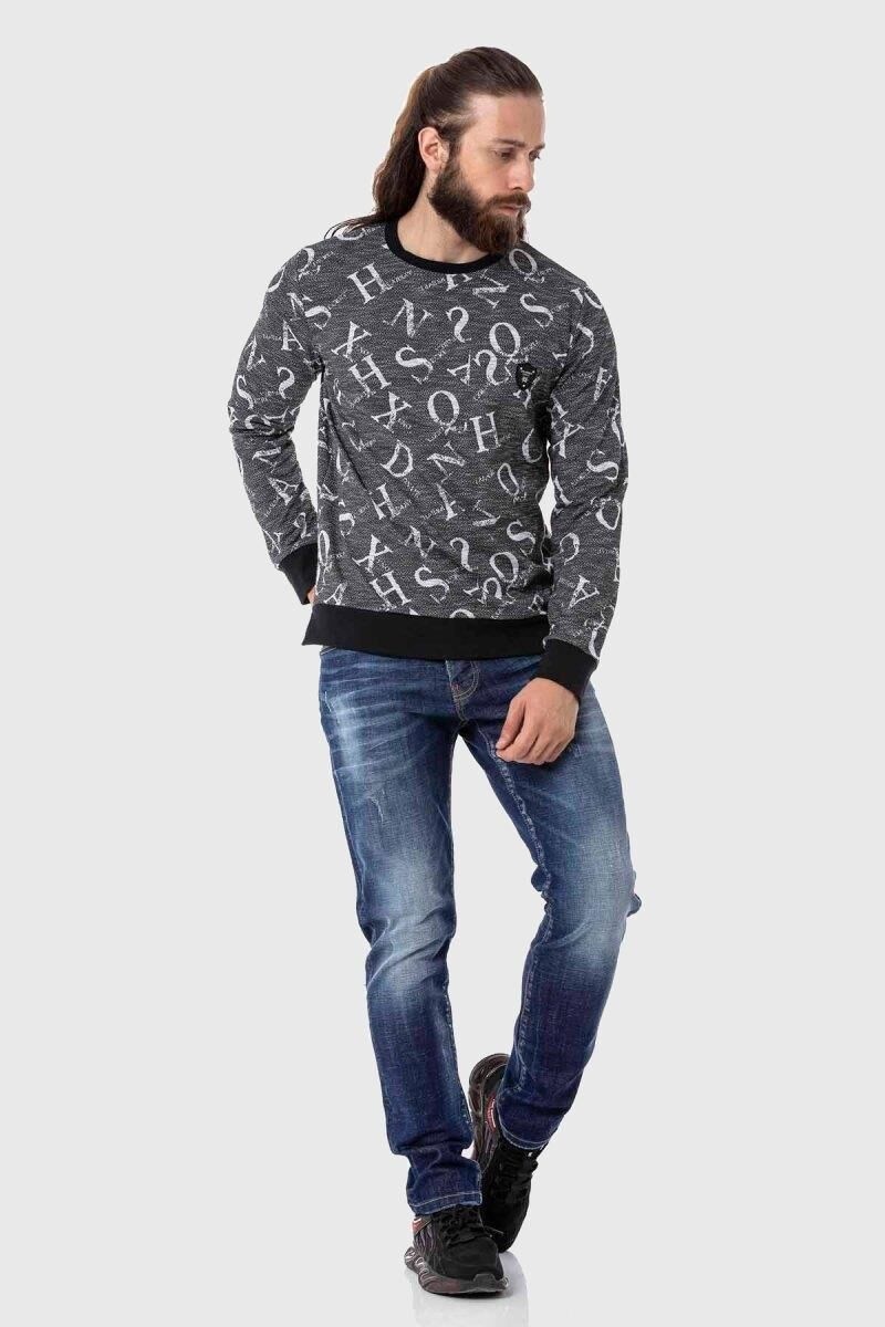 Cipo & Baxx Sweatshirt »Sweatshirts«, (1 tlg.), mit Allover-Print