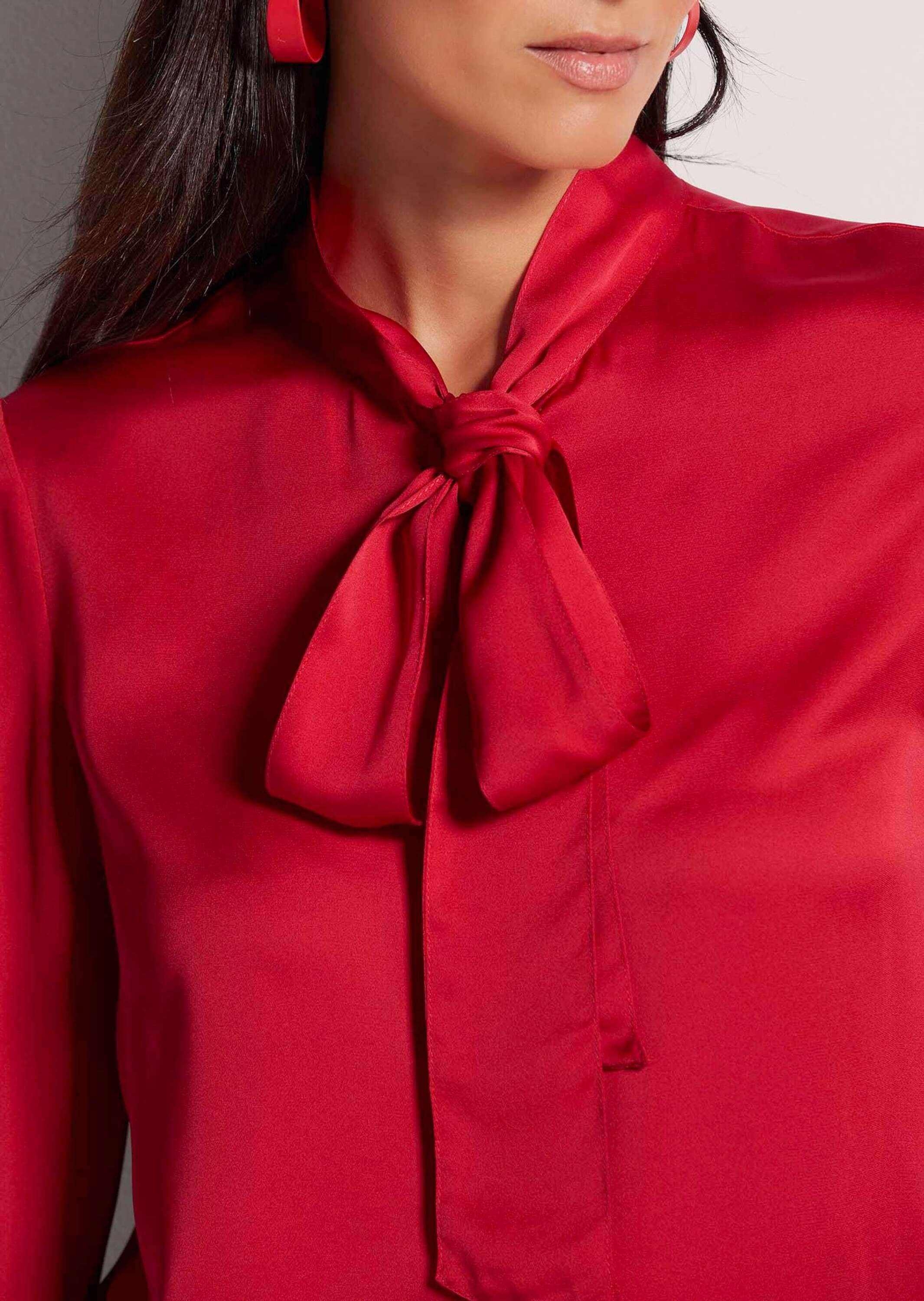 MADELEINE Langarmbluse »Bluse Satinbluse mit Schluppe«