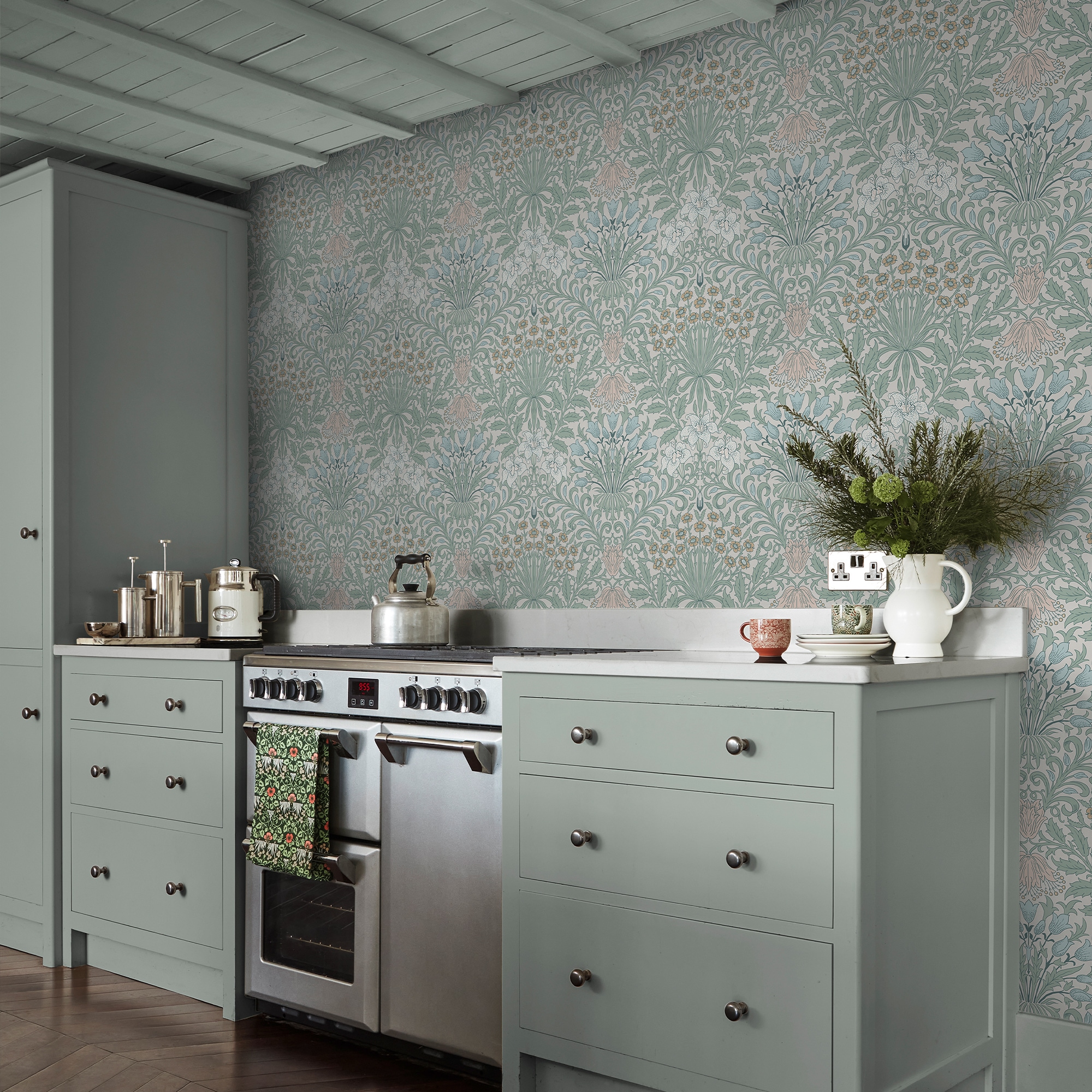 WILLIAM MORRIS AT HOME Vliestapete "Garden Cottage" Motiv glatt Design Tapeten