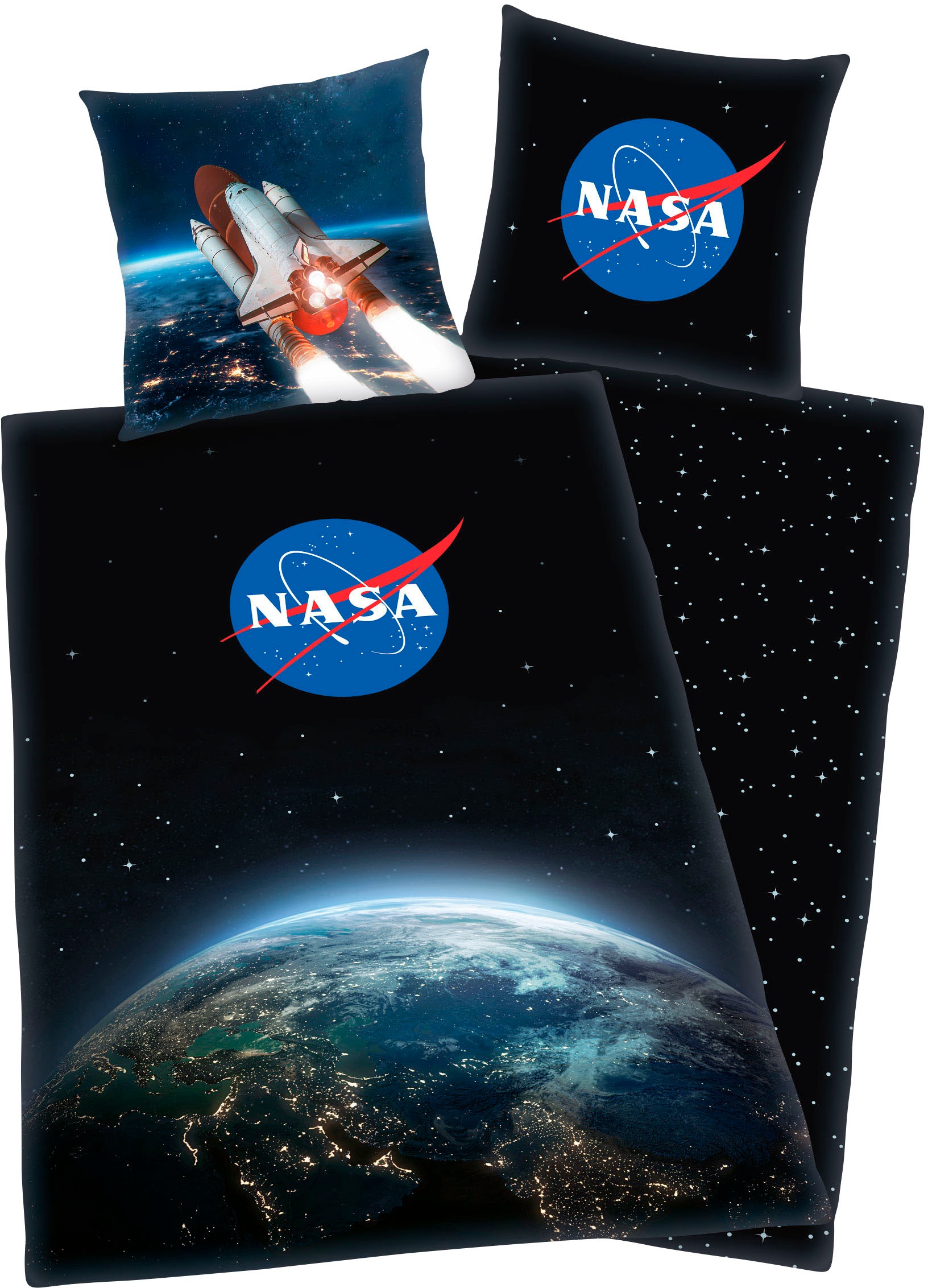 NASA Wendebettwäsche "Nasa" 2 Stk. günstig online kaufen