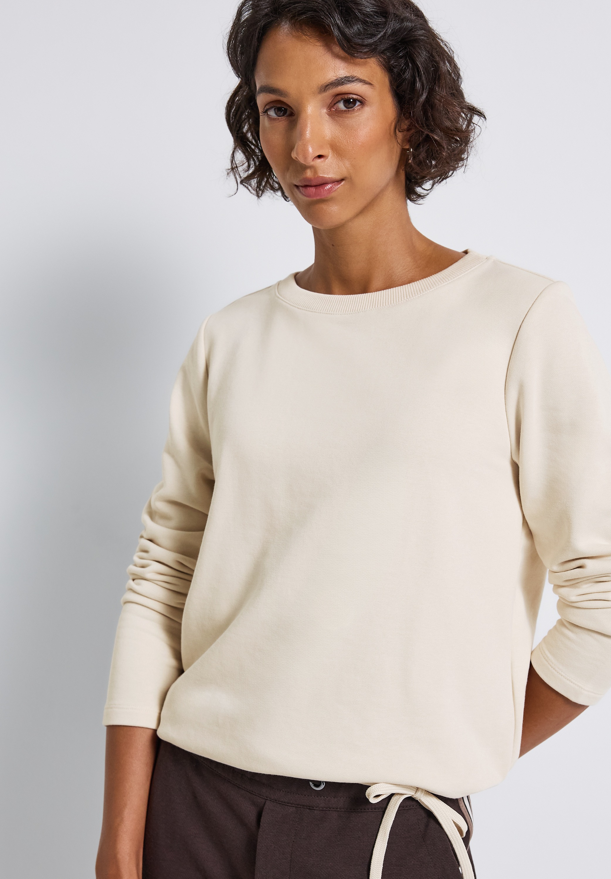 STREET ONE Sweatshirt mit Tunnelzug am Saum günstig online kaufen