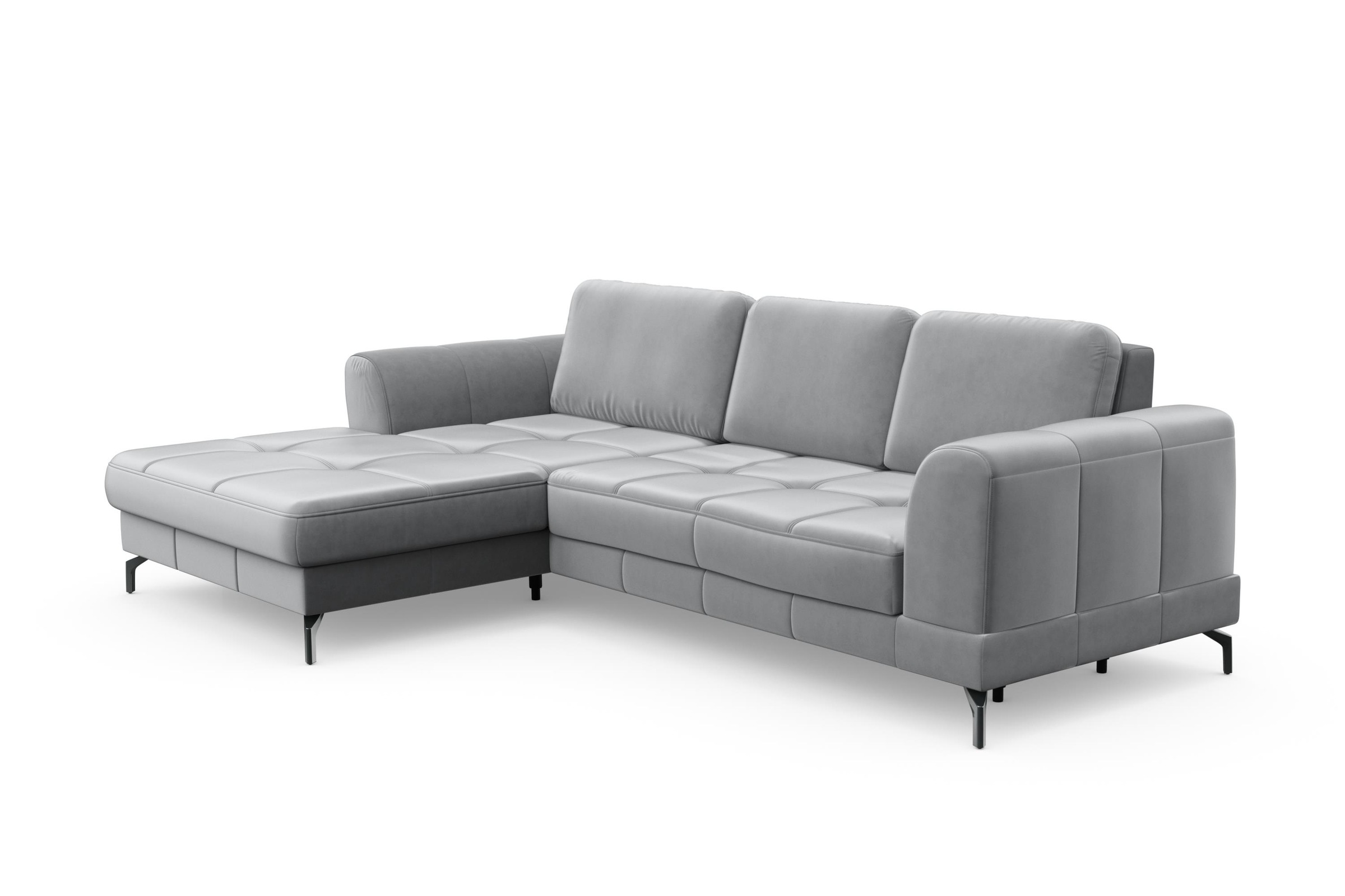 sit&more Ecksofa »Bendigo L-Form«, inklusive Sitztiefenverstellung, Bodenfreiheit 12 cm, in 2 Fußfarben
