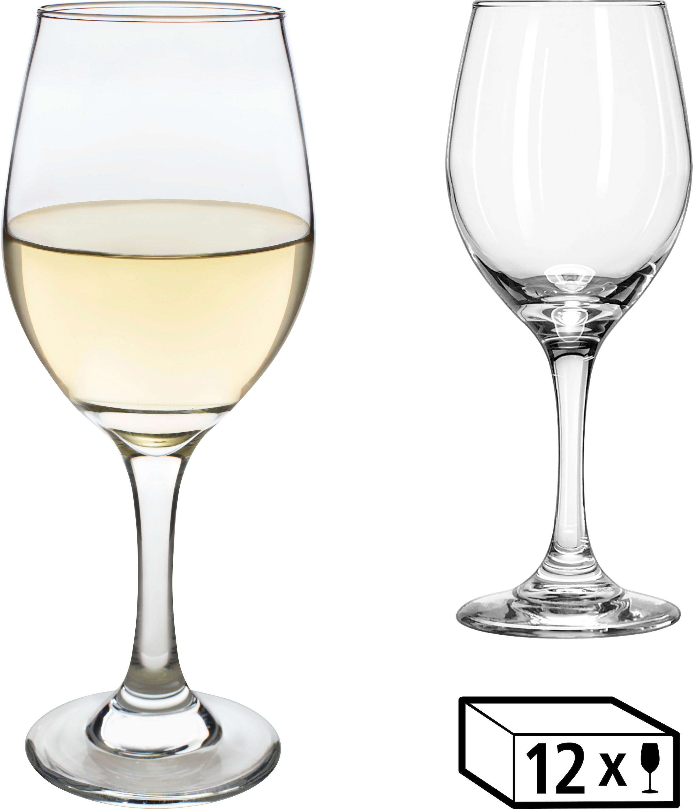 LIBBEY Gläser-Set »Weinglas -PERCEPTION-, 325 ml, Ø 8 cm, H: 20 cm, 12er Set«, (Set, 12 tlg.), hochwertig verarbeitet, im modernen Design
